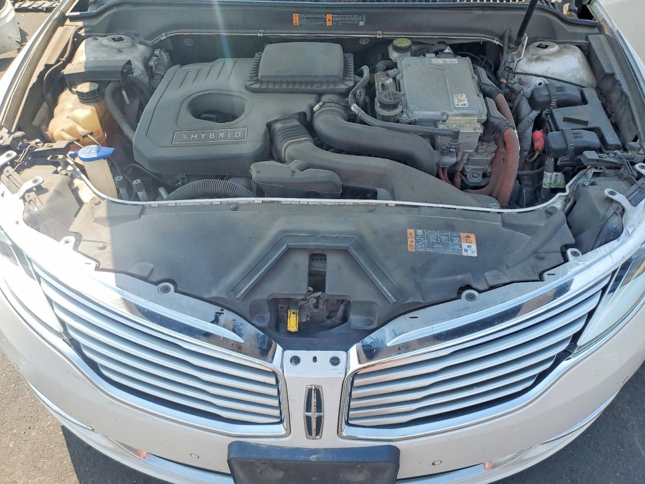 2015 Lincoln Mkz Hybrid White vin: 3LN6L2LU3FR604920