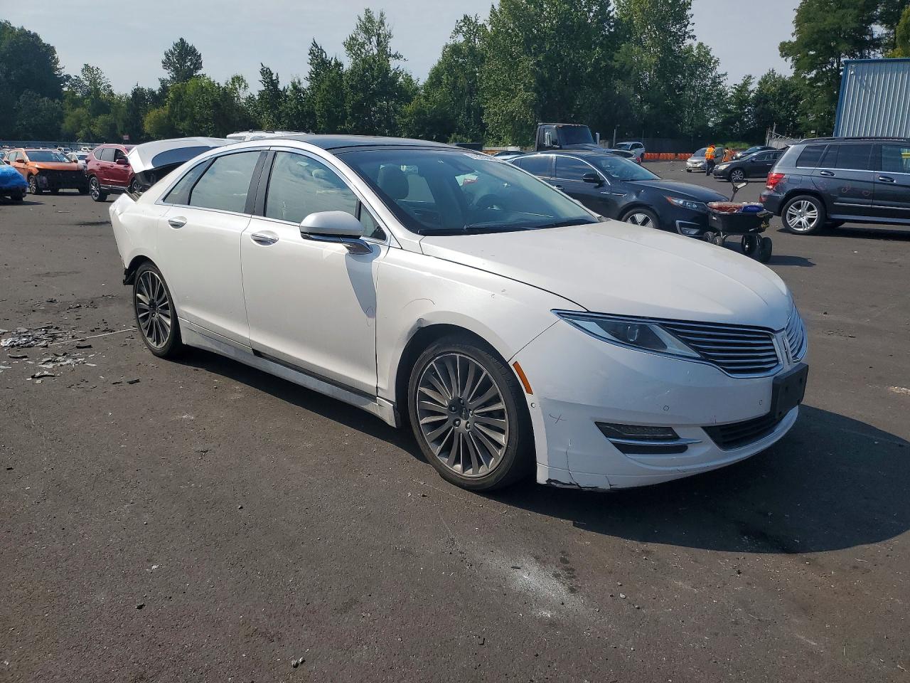 2015 Lincoln Mkz Hybrid White vin: 3LN6L2LU3FR604920