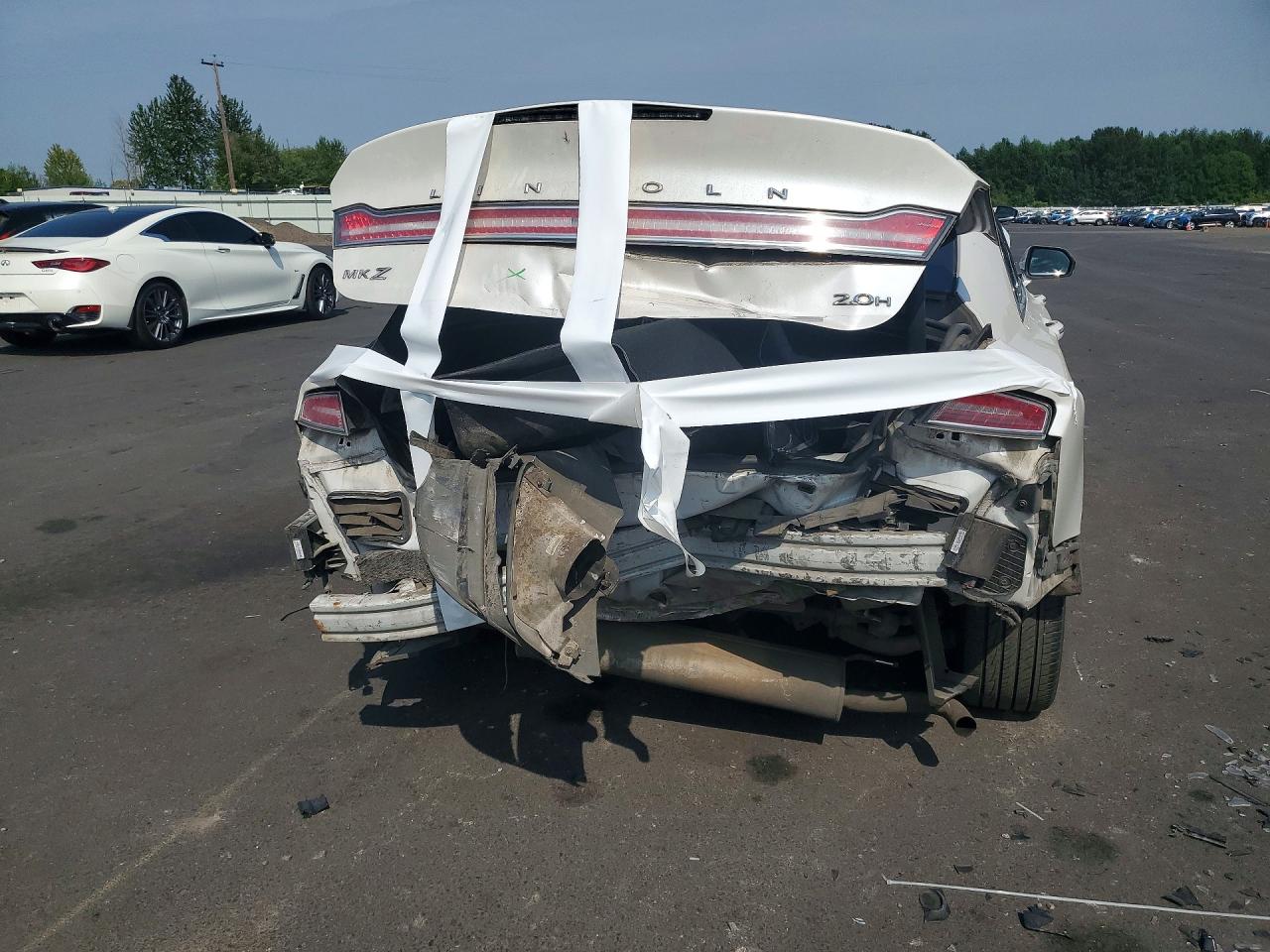 2015 Lincoln Mkz Hybrid White vin: 3LN6L2LU3FR604920