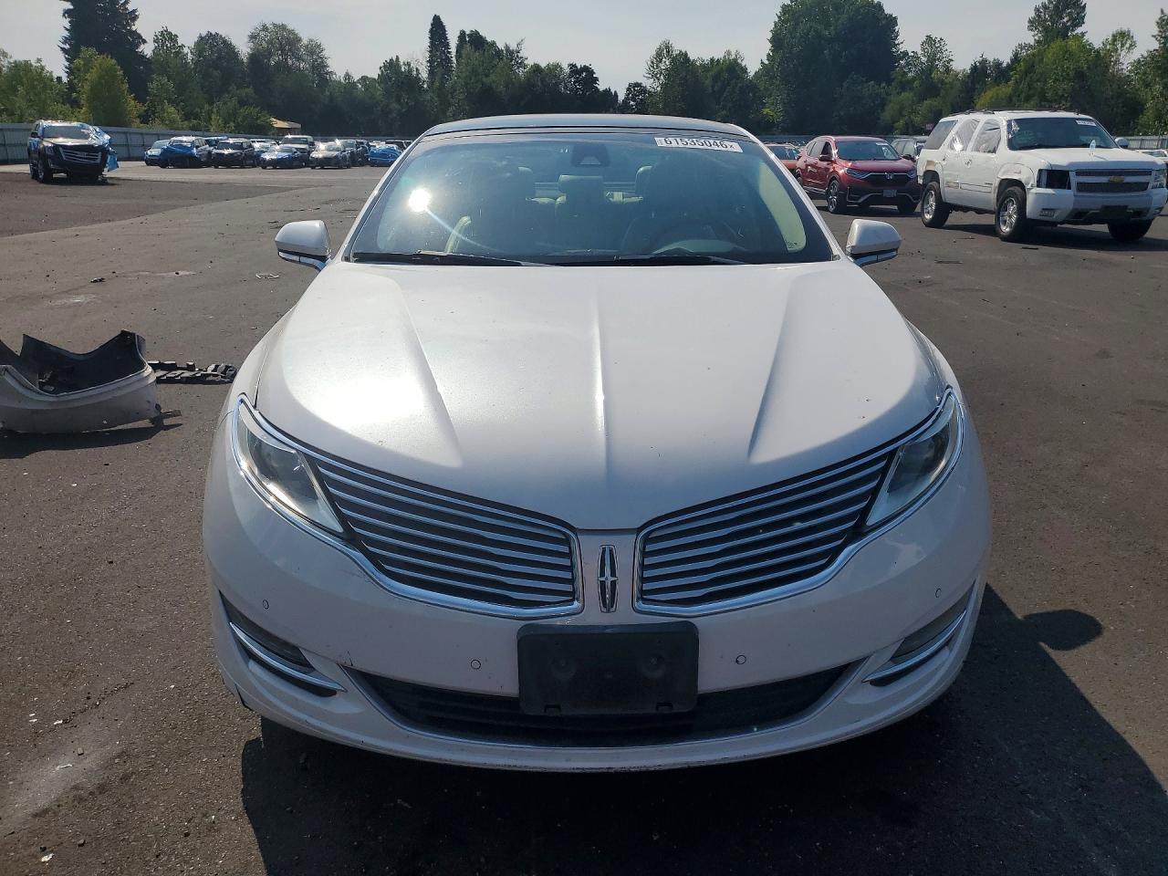2015 Lincoln Mkz Hybrid White vin: 3LN6L2LU3FR604920