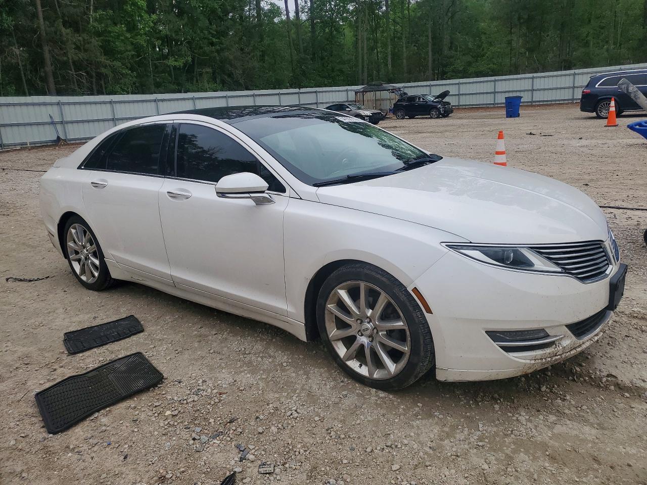 2015 Lincoln Mkz Hybrid White vin: 3LN6L2LU3FR605873
