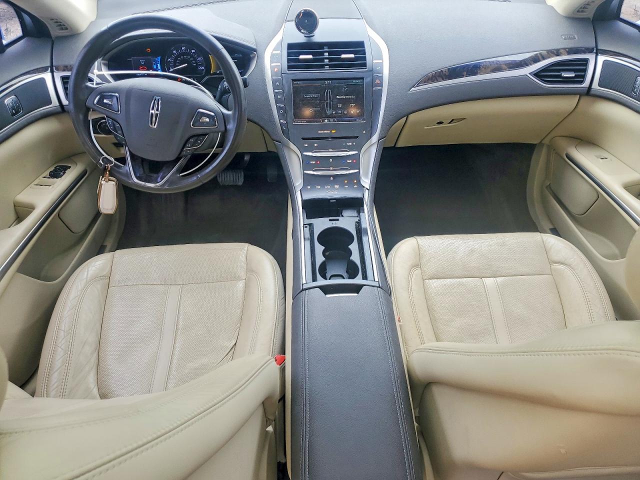 2015 Lincoln Mkz Hybrid White vin: 3LN6L2LU3FR605873