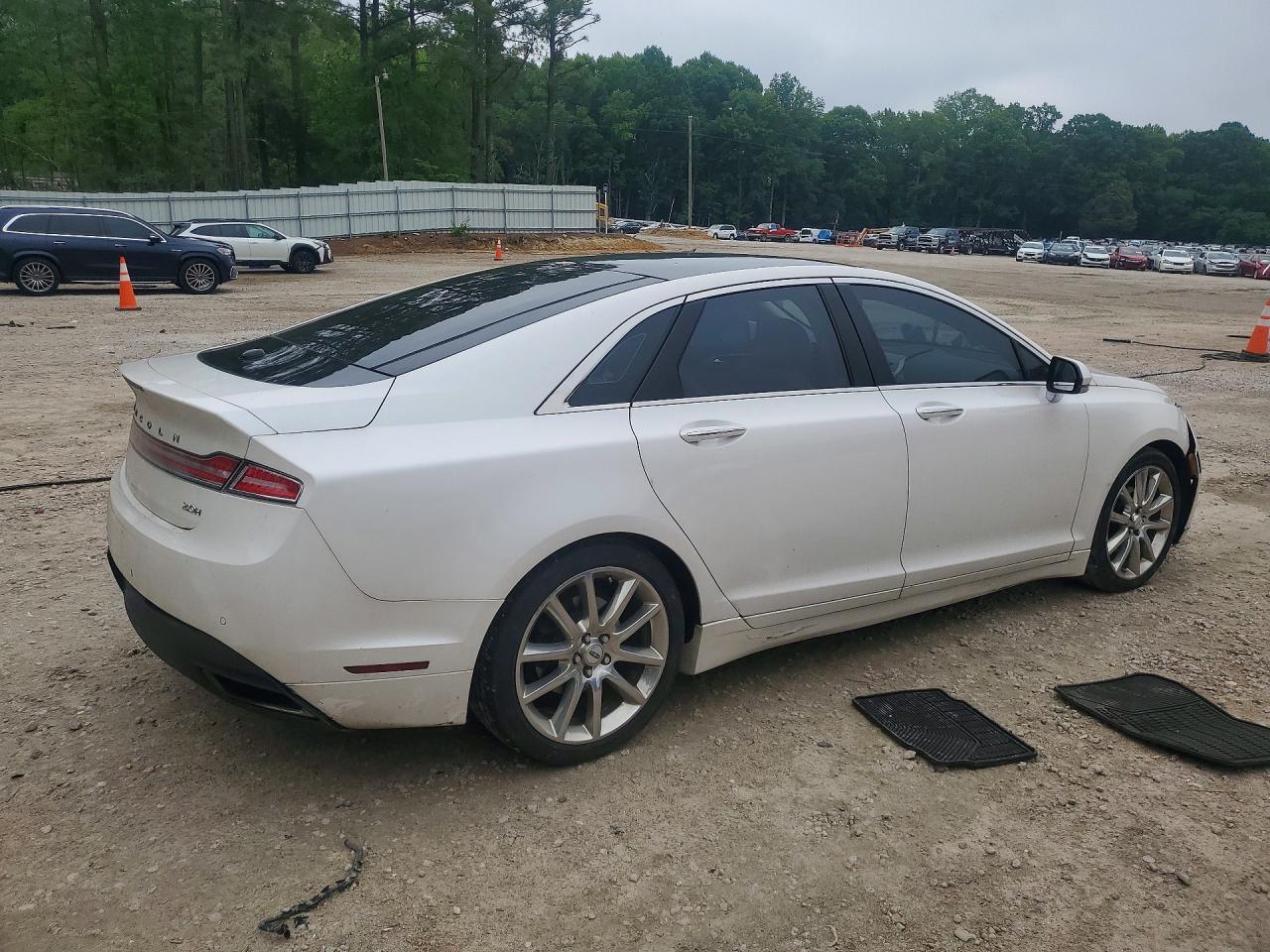 2015 Lincoln Mkz Hybrid White vin: 3LN6L2LU3FR605873