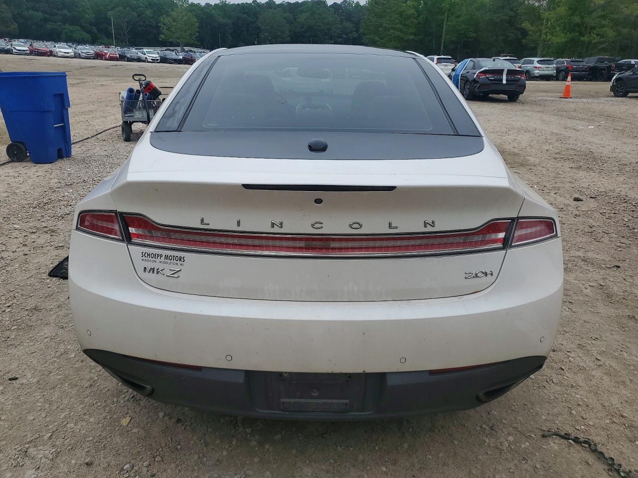 2015 Lincoln Mkz Hybrid White vin: 3LN6L2LU3FR605873