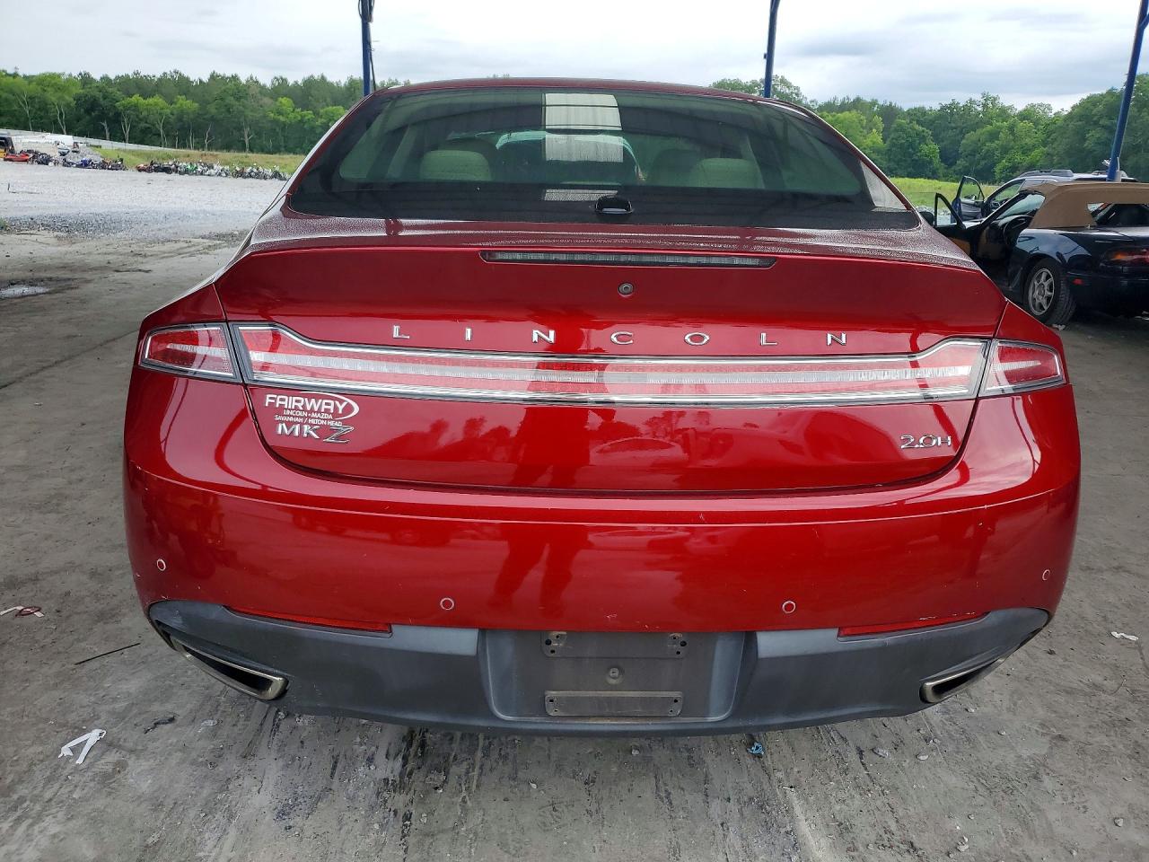2015 Lincoln Mkz Hybrid Red vin: 3LN6L2LU3FR608417