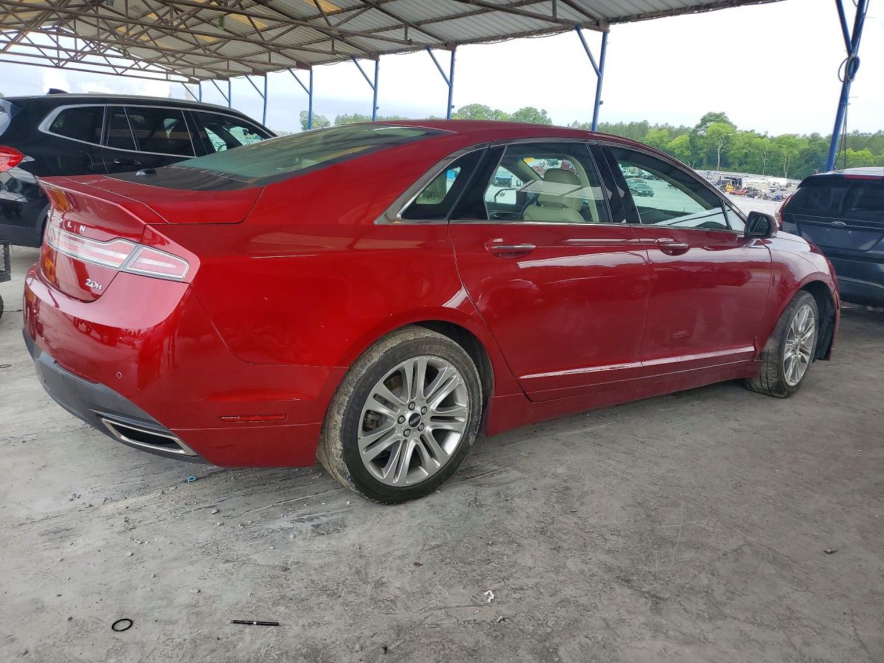 2015 Lincoln Mkz Hybrid Red vin: 3LN6L2LU3FR608417