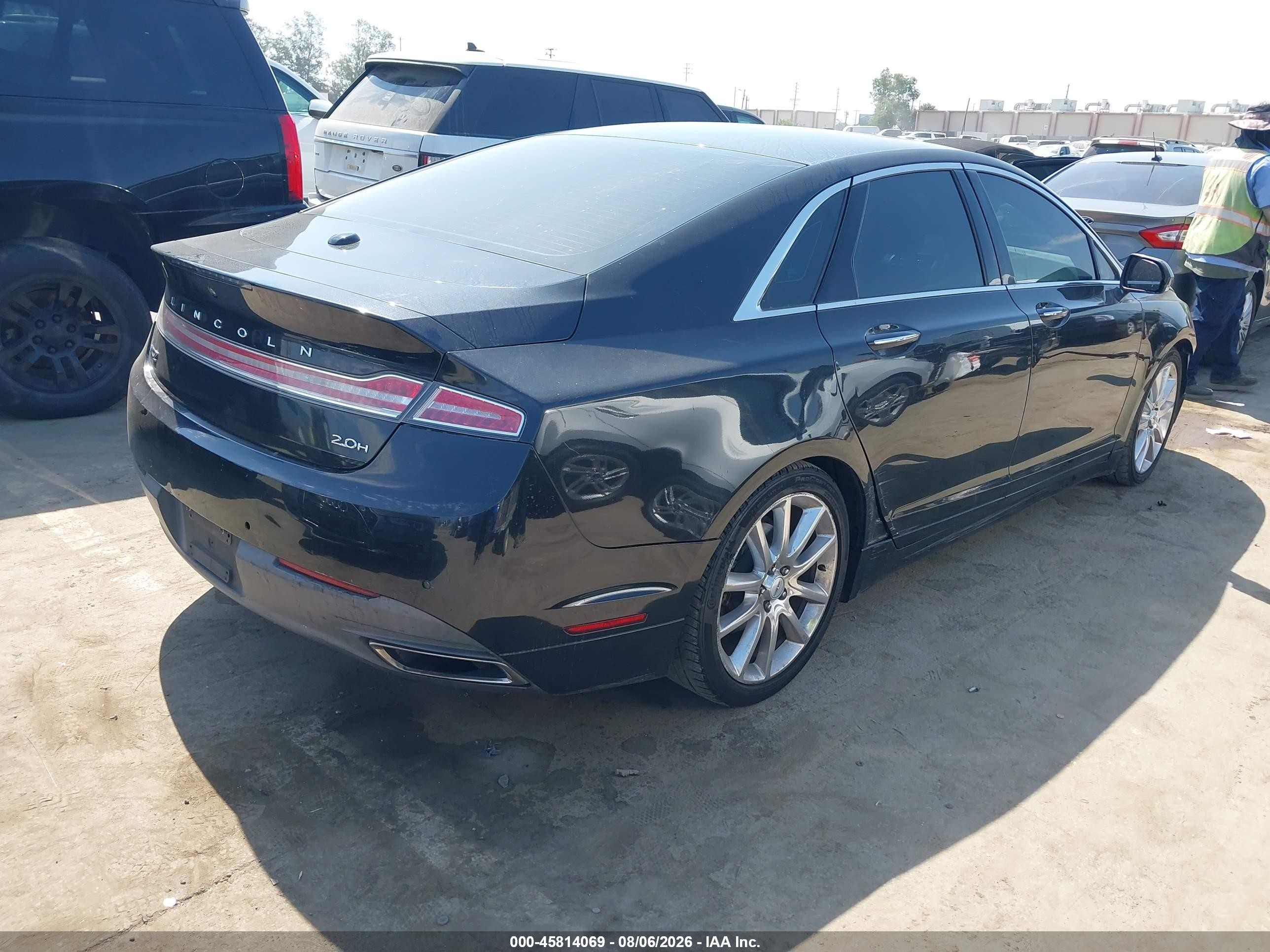 2015 Lincoln Mkz Hybrid   Black vin: 3LN6L2LU3FR608756
