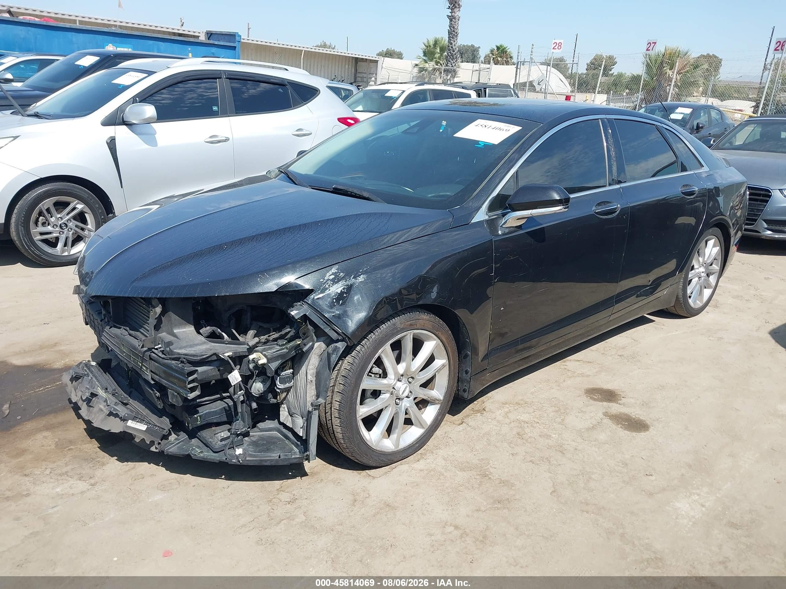2015 Lincoln Mkz Hybrid   Black vin: 3LN6L2LU3FR608756