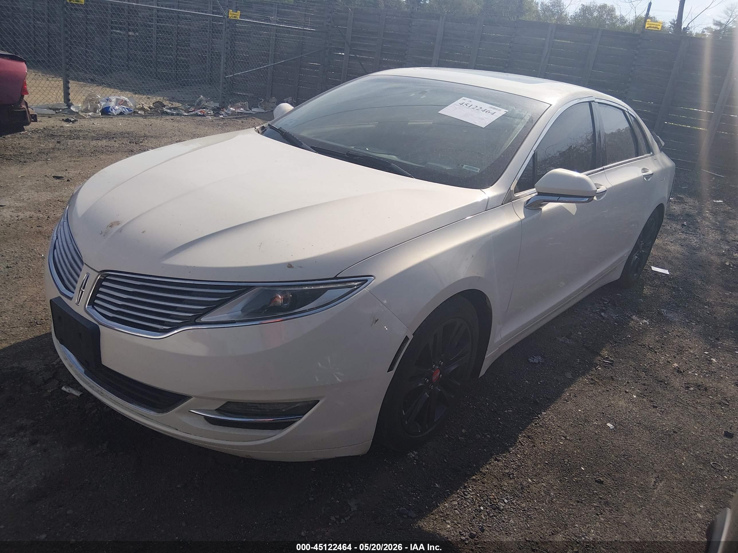 2013 Lincoln Mkz Hybrid   White vin: 3LN6L2LU4DR809093