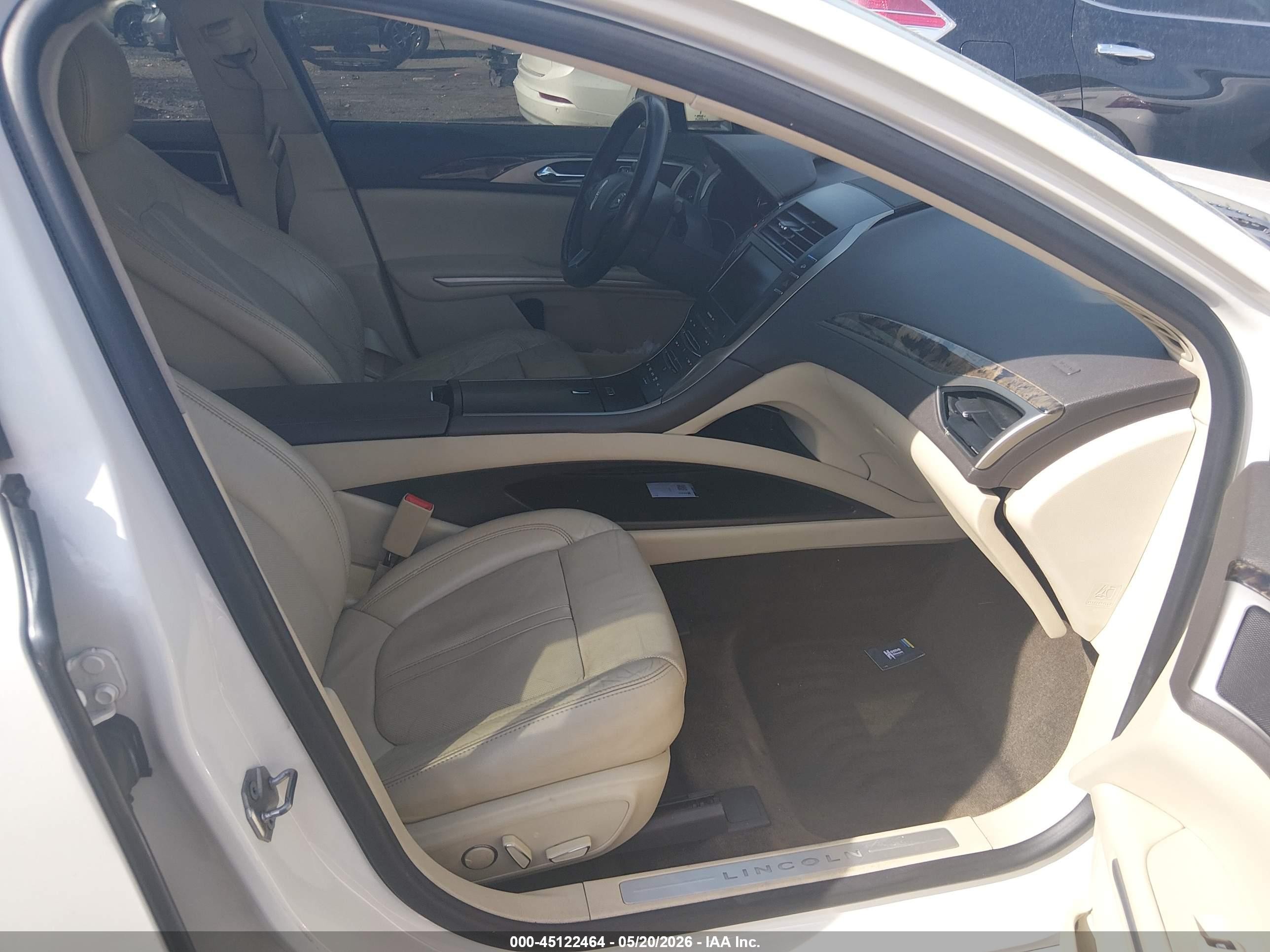 2013 Lincoln Mkz Hybrid   White vin: 3LN6L2LU4DR809093