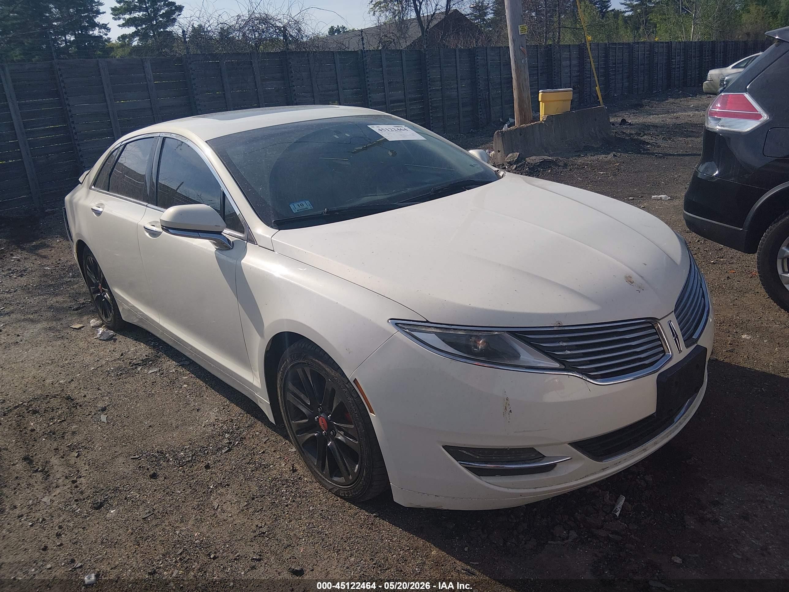 2013 Lincoln Mkz Hybrid   White vin: 3LN6L2LU4DR809093
