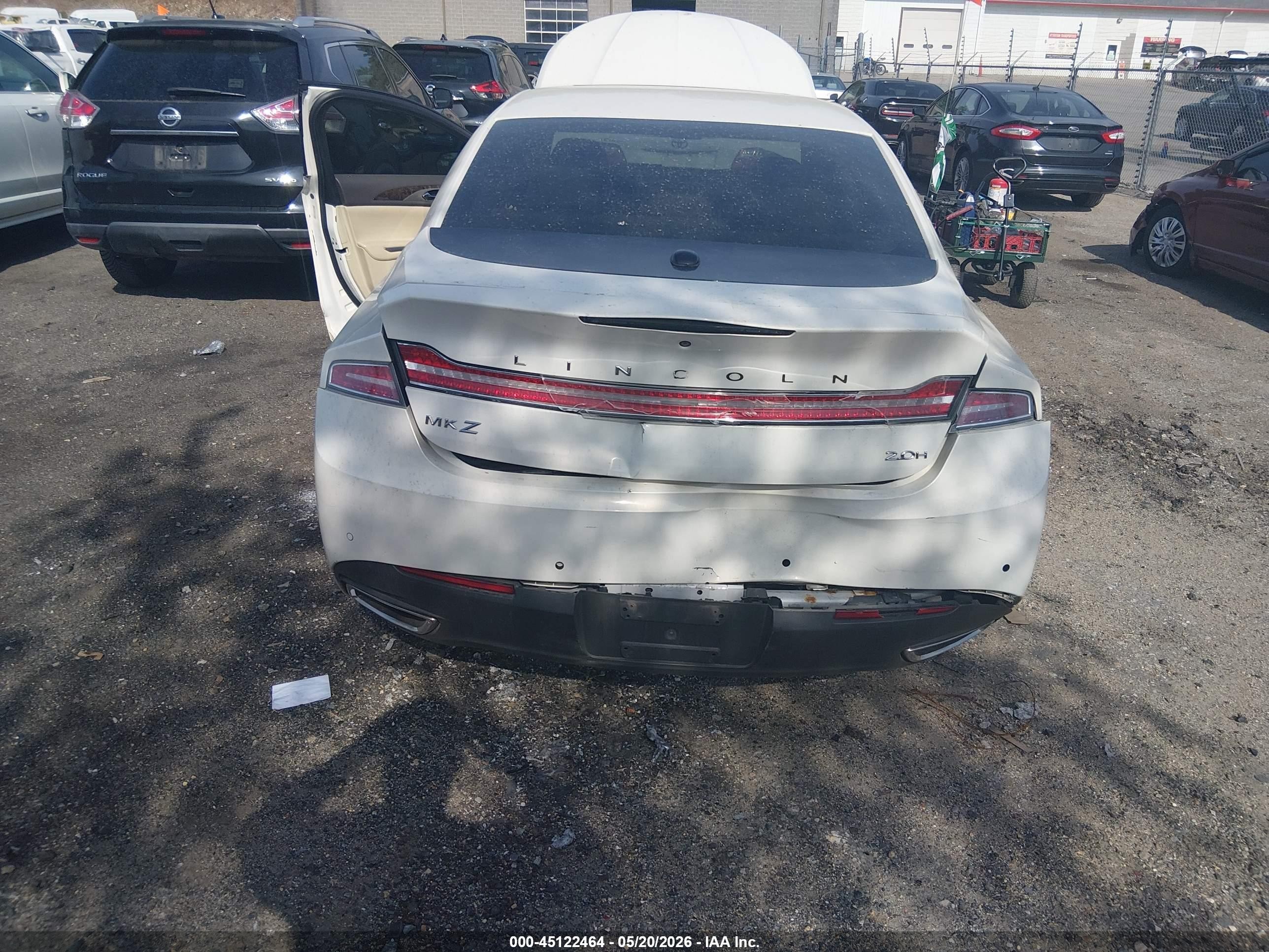 2013 Lincoln Mkz Hybrid   White vin: 3LN6L2LU4DR809093