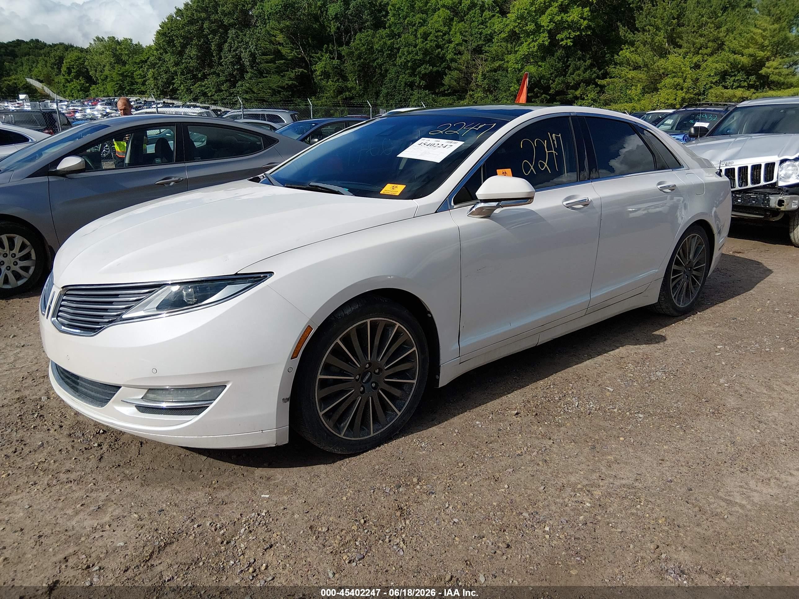 2013 Lincoln Mkz Hybrid   Белый vin: 3LN6L2LU4DR813631