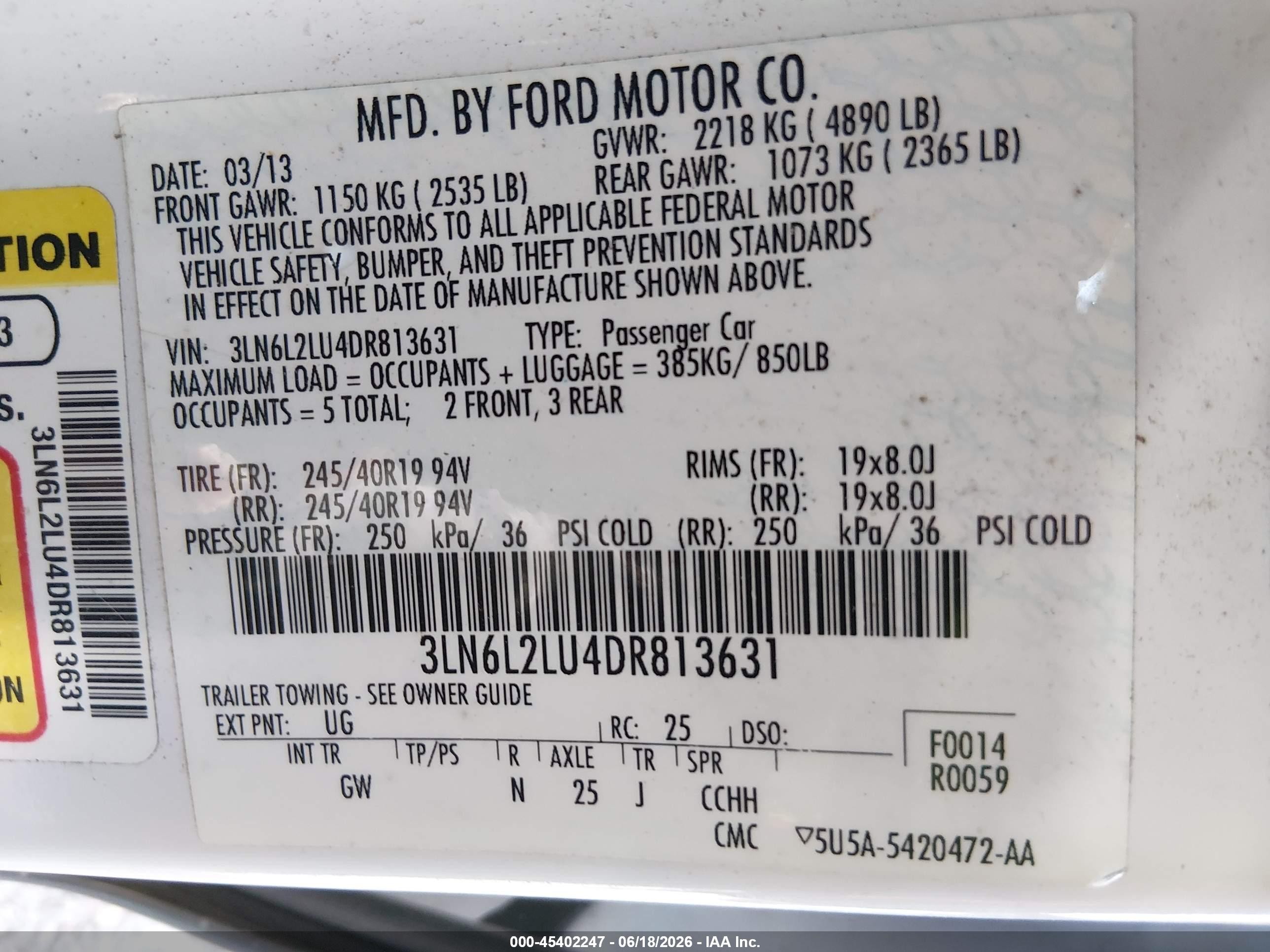 2013 Lincoln Mkz Hybrid   Белый vin: 3LN6L2LU4DR813631