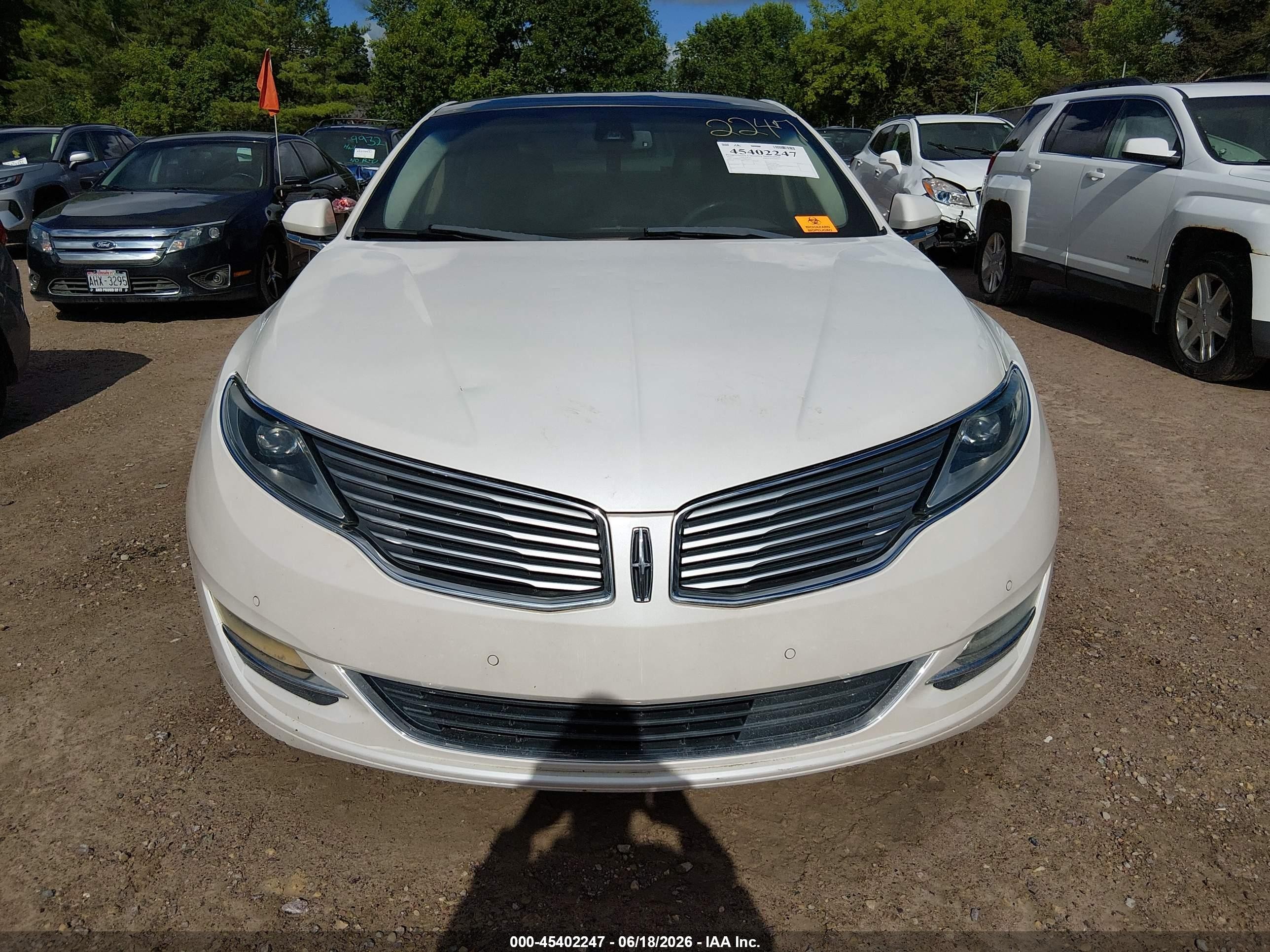 2013 Lincoln Mkz Hybrid   Белый vin: 3LN6L2LU4DR813631