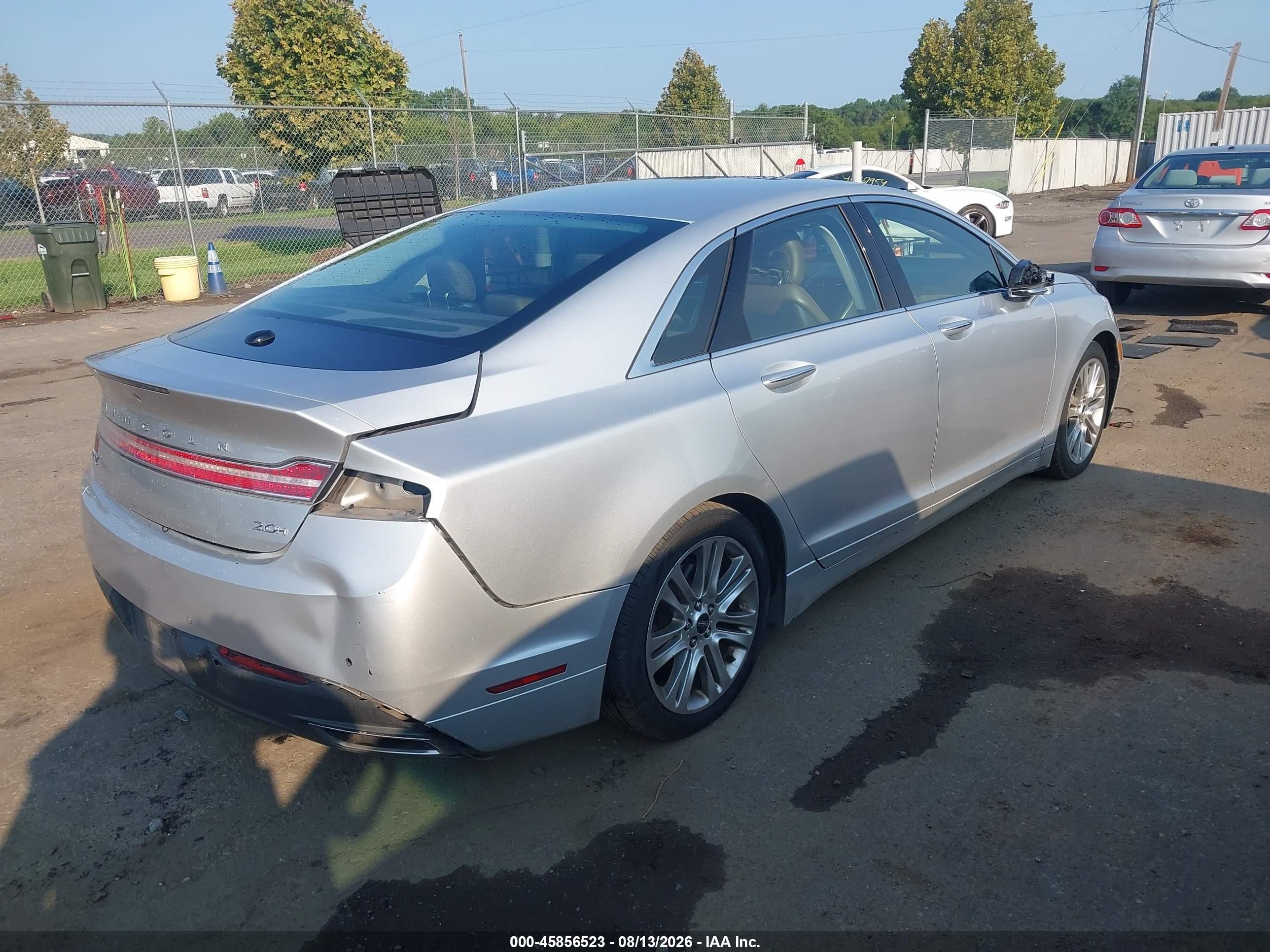 2014 Lincoln Mkz Hybrid   Silver vin: 3LN6L2LU4ER821228