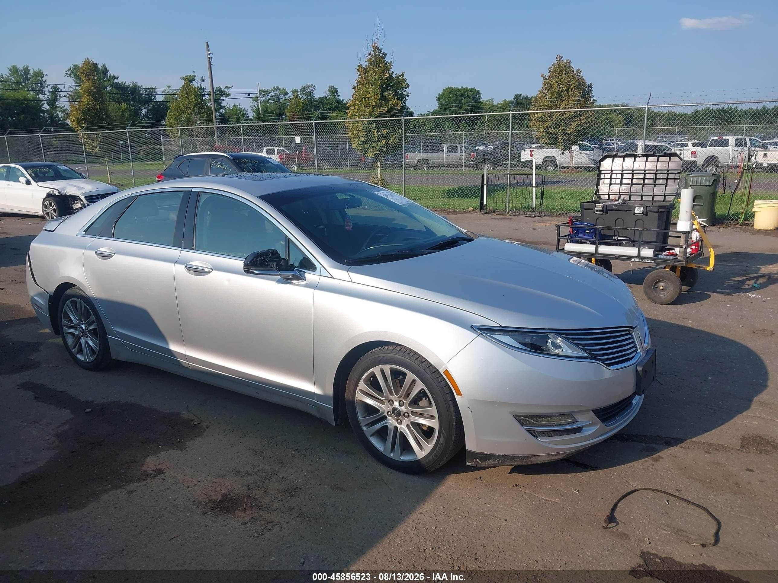 2014 Lincoln Mkz Hybrid   Silver vin: 3LN6L2LU4ER821228