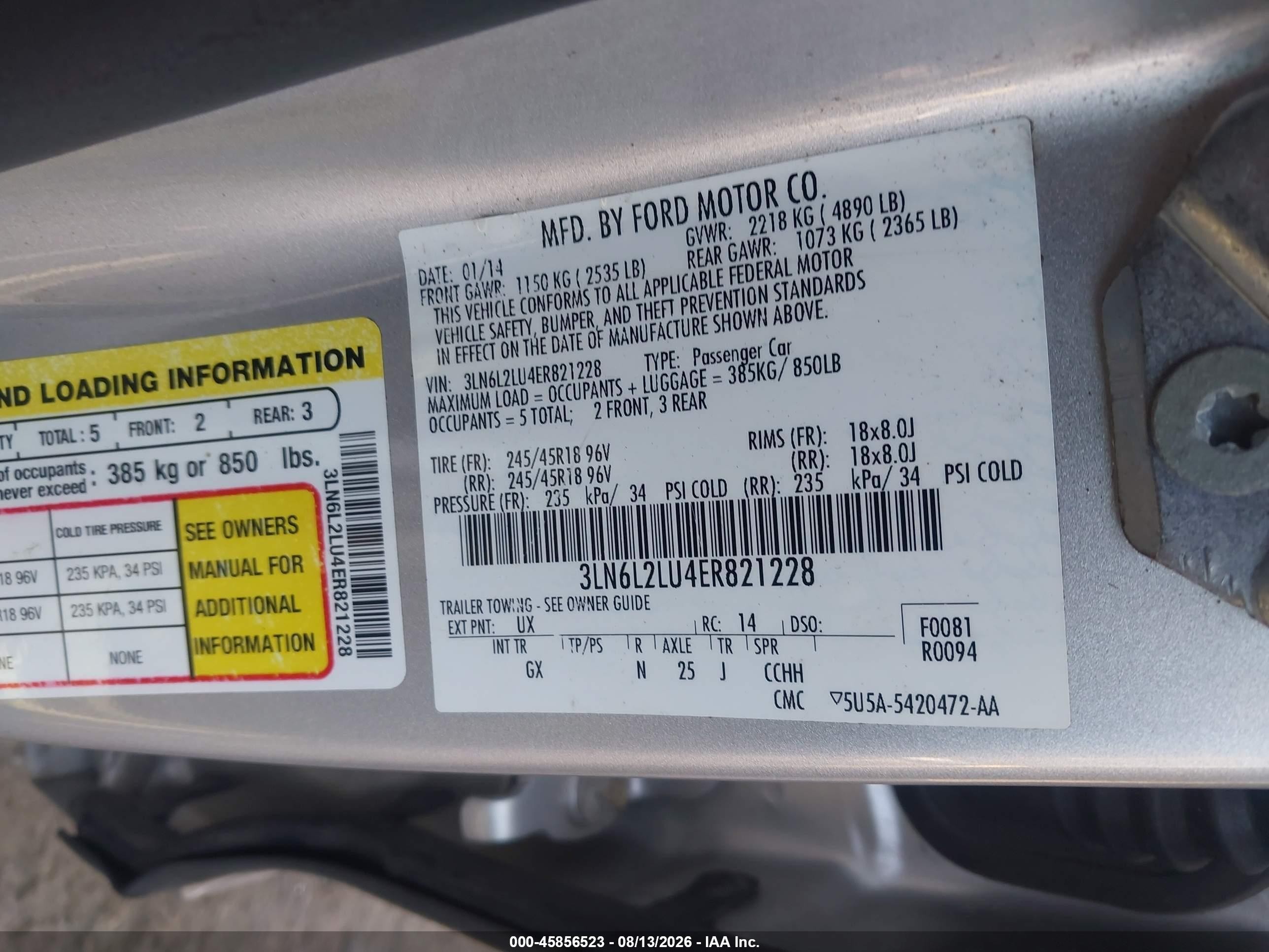 2014 Lincoln Mkz Hybrid   Silver vin: 3LN6L2LU4ER821228