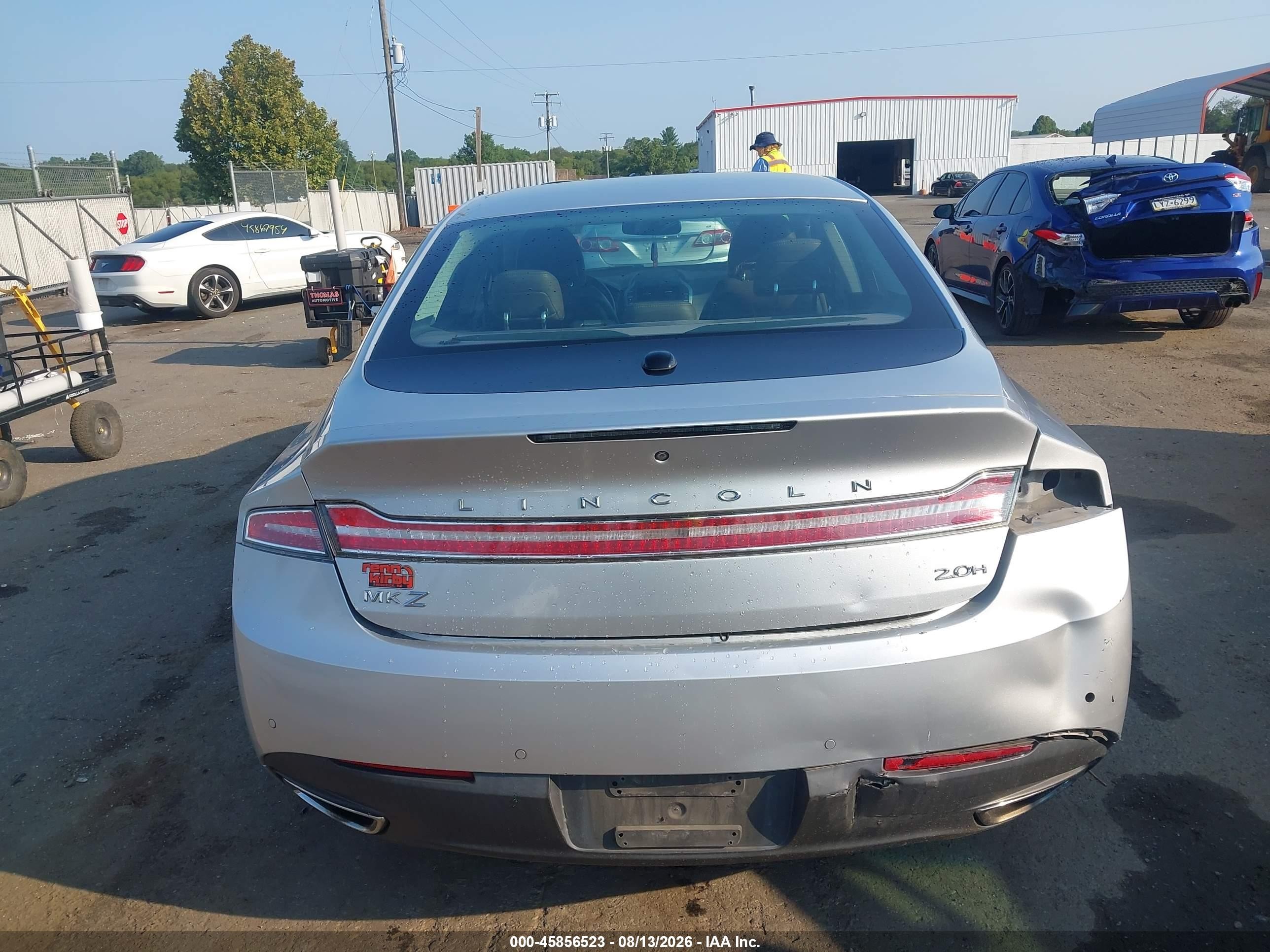 2014 Lincoln Mkz Hybrid   Silver vin: 3LN6L2LU4ER821228