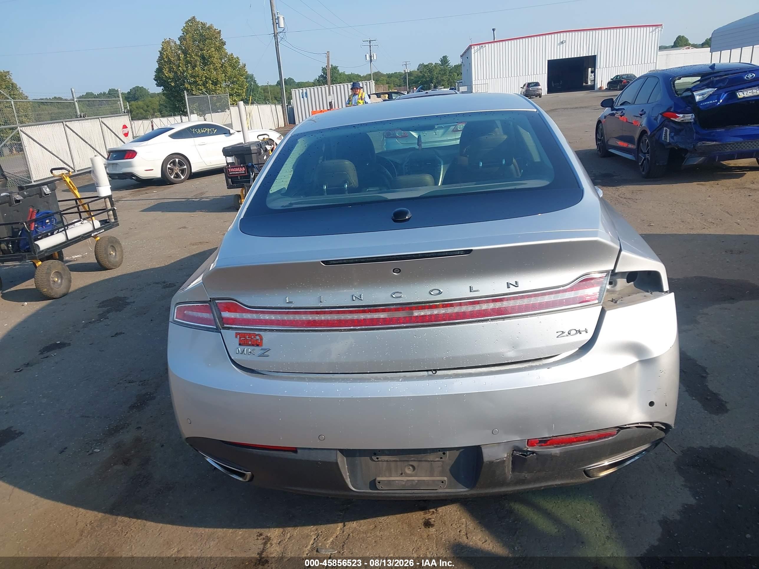 2014 Lincoln Mkz Hybrid   Silver vin: 3LN6L2LU4ER821228