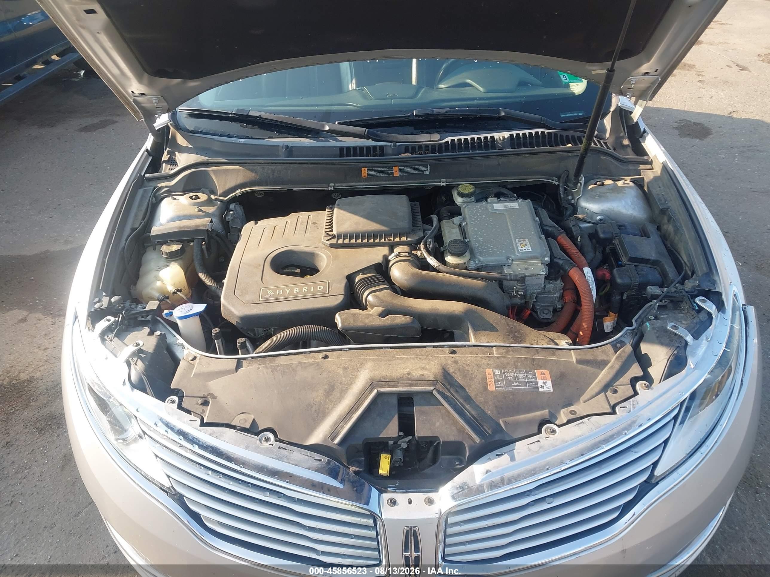 2014 Lincoln Mkz Hybrid   Silver vin: 3LN6L2LU4ER821228