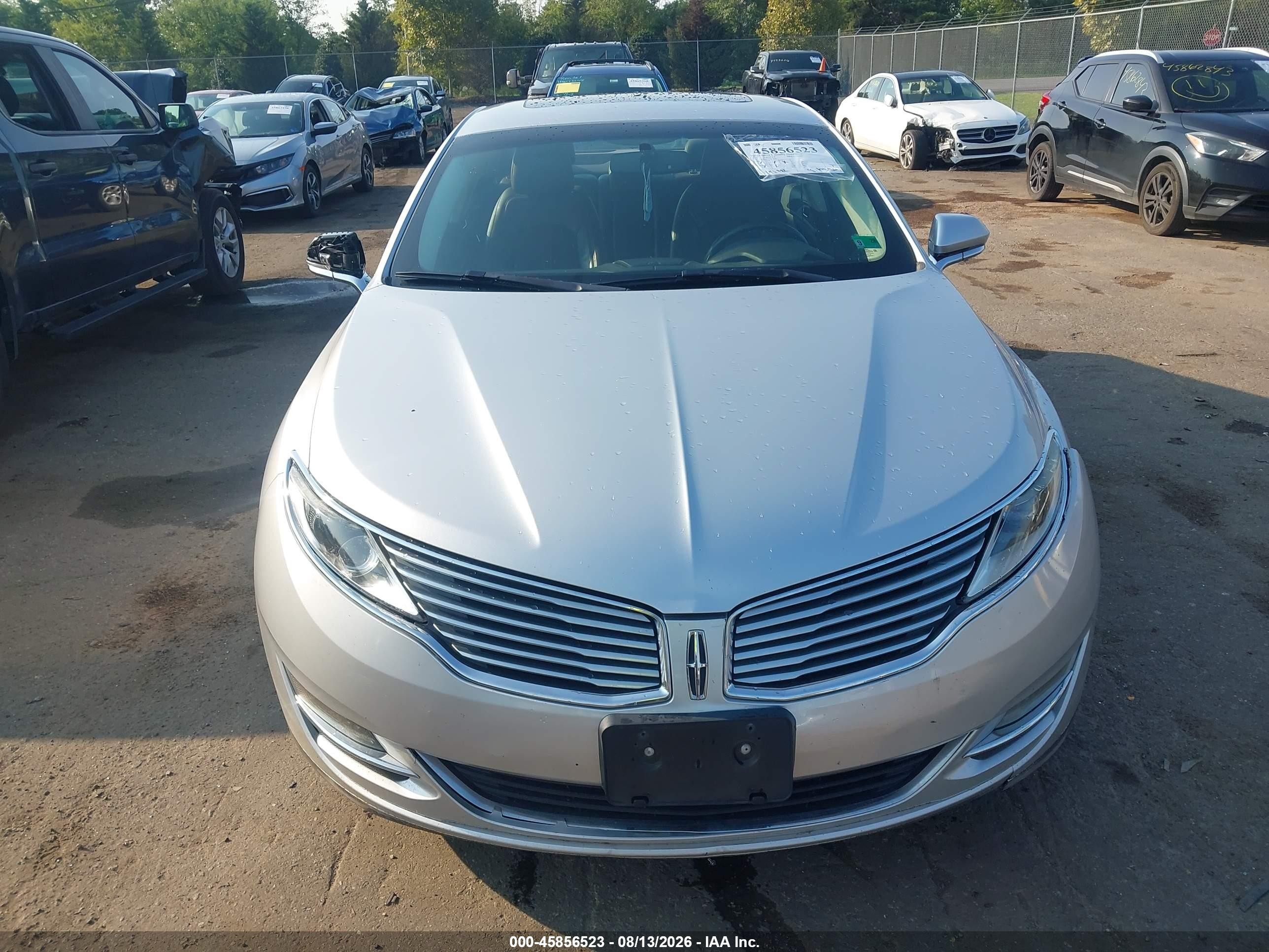 2014 Lincoln Mkz Hybrid   Silver vin: 3LN6L2LU4ER821228