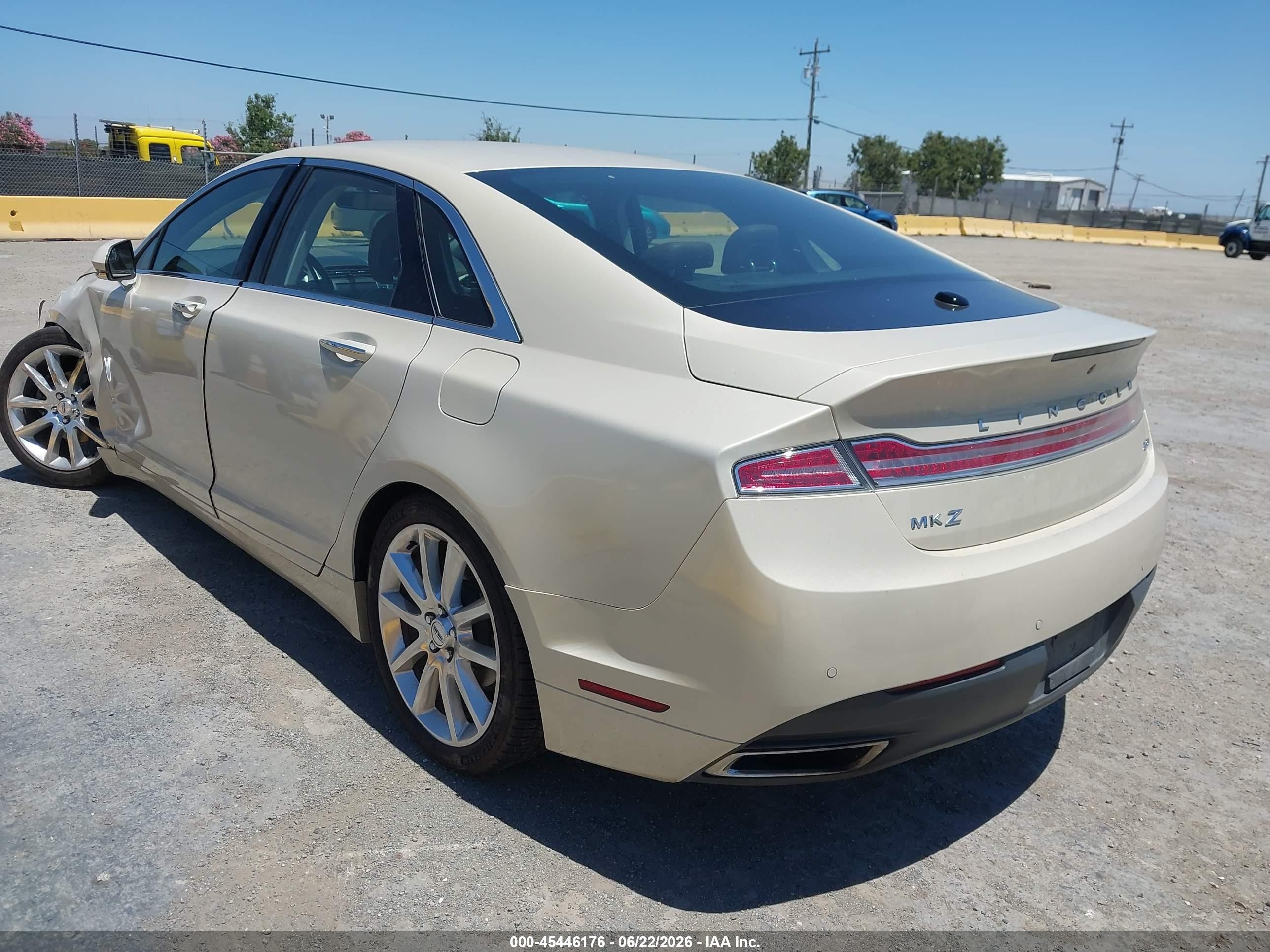 2015 Lincoln Mkz Hybrid Beige vin: 3LN6L2LU4FR606644