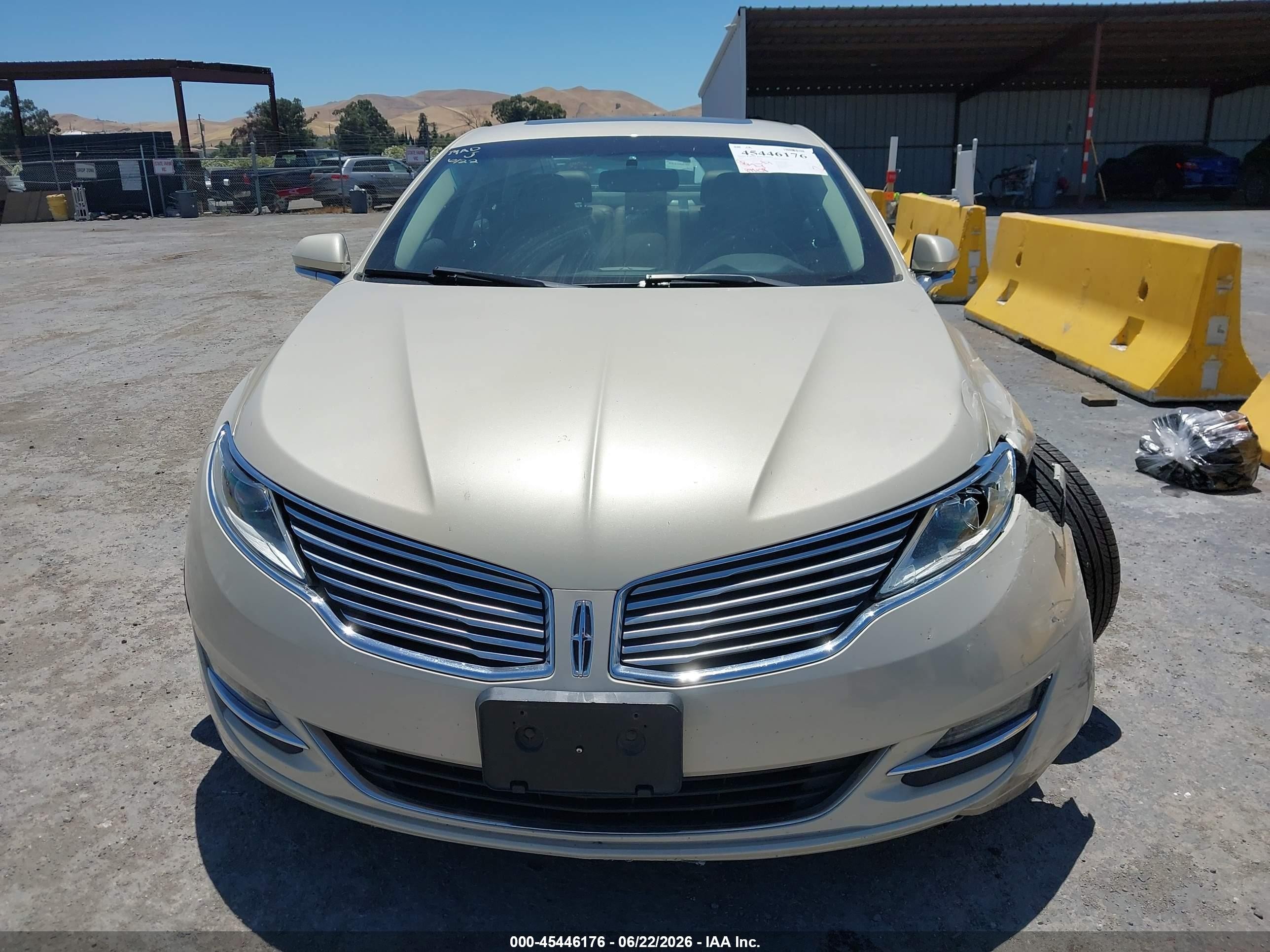 2015 Lincoln Mkz Hybrid Beige vin: 3LN6L2LU4FR606644