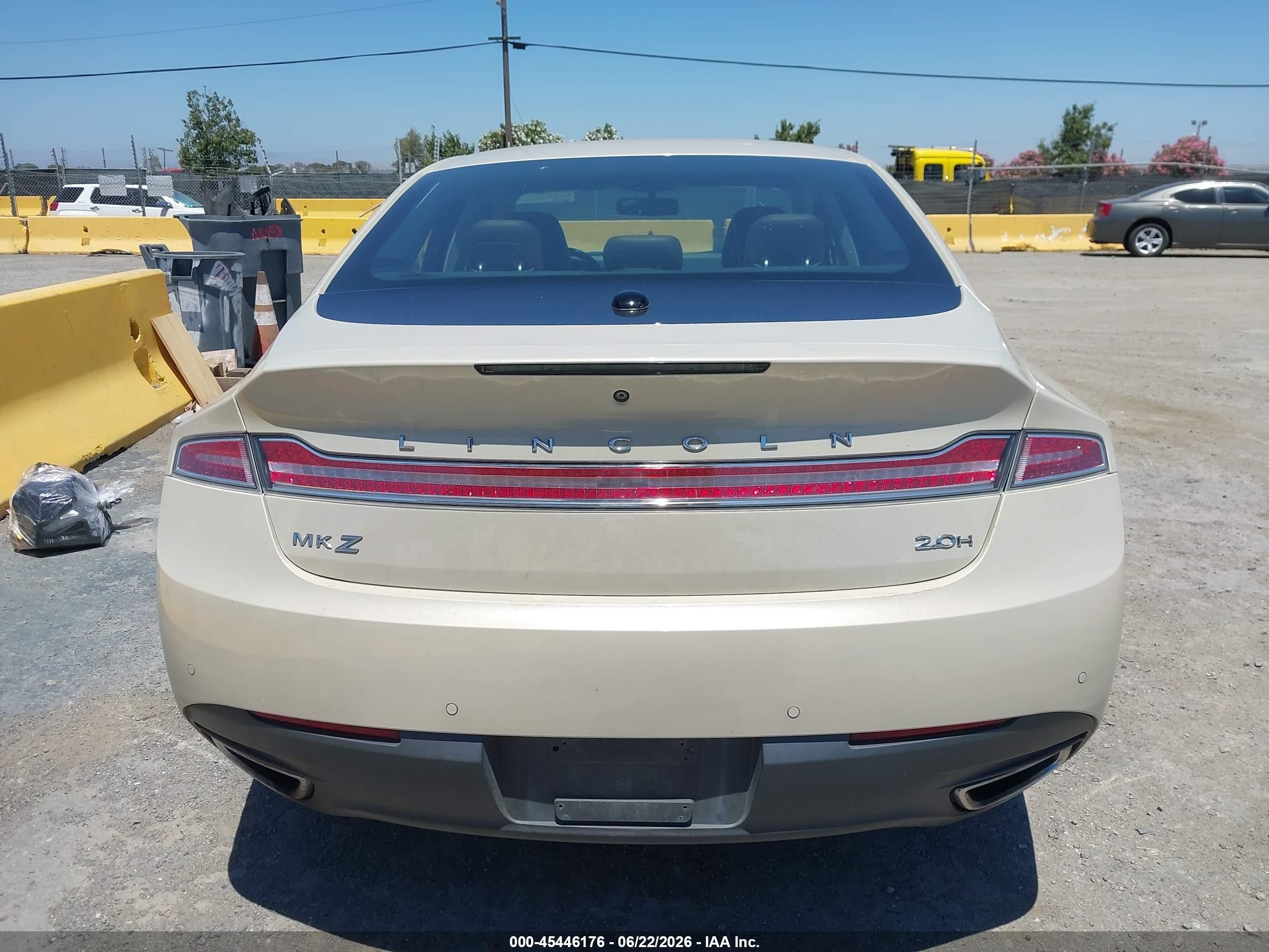 2015 Lincoln Mkz Hybrid Beige vin: 3LN6L2LU4FR606644
