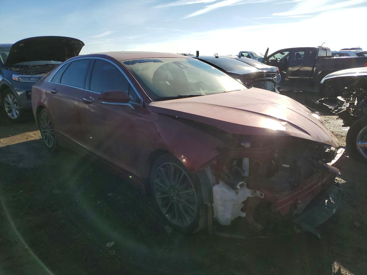 2015 Lincoln Mkz Hybrid Red vin: 3LN6L2LU4FR620480