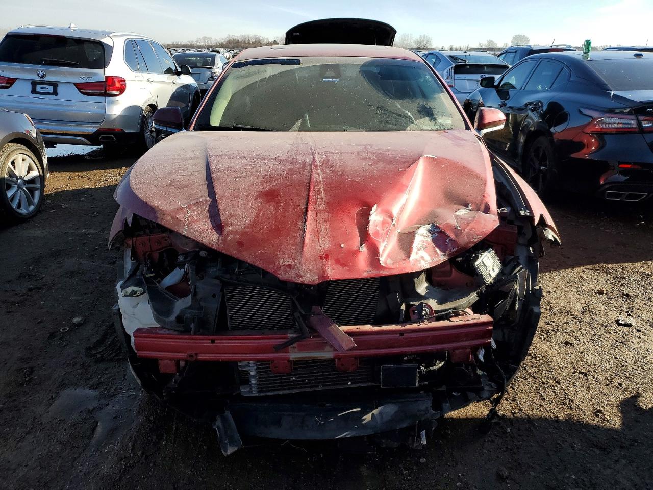 2015 Lincoln Mkz Hybrid Red vin: 3LN6L2LU4FR620480