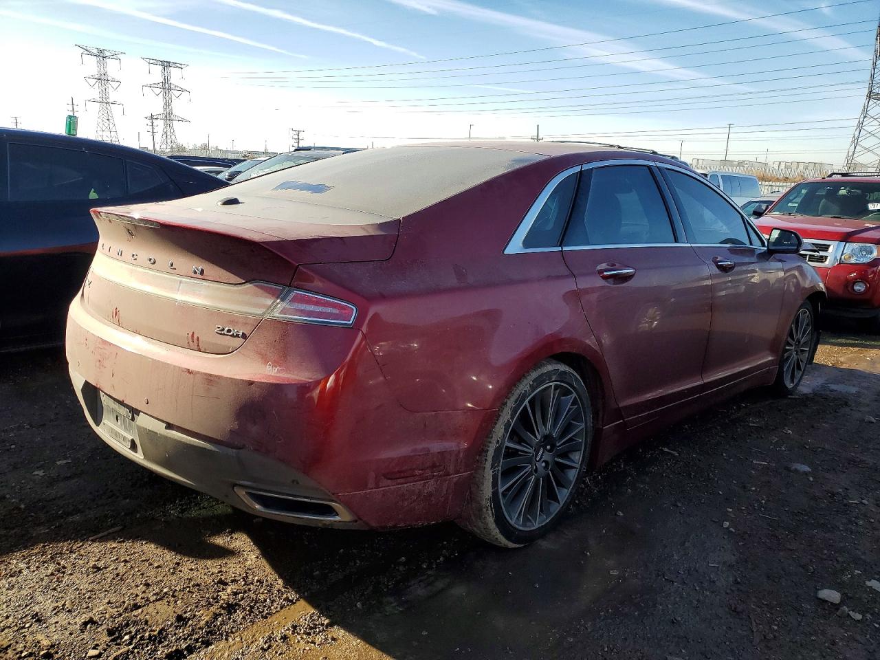 2015 Lincoln Mkz Hybrid Red vin: 3LN6L2LU4FR620480