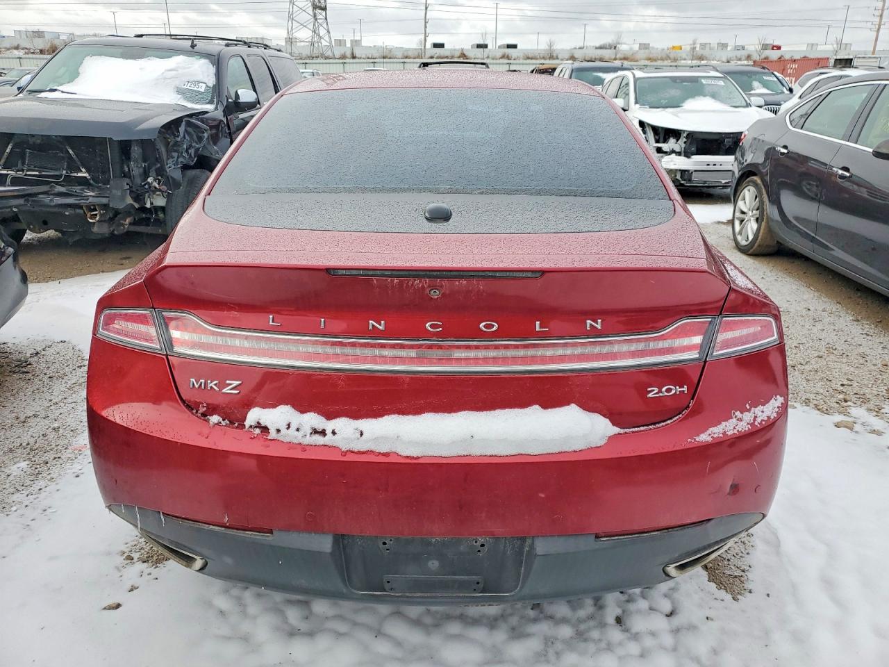 2015 Lincoln Mkz Hybrid Red vin: 3LN6L2LU4FR620480