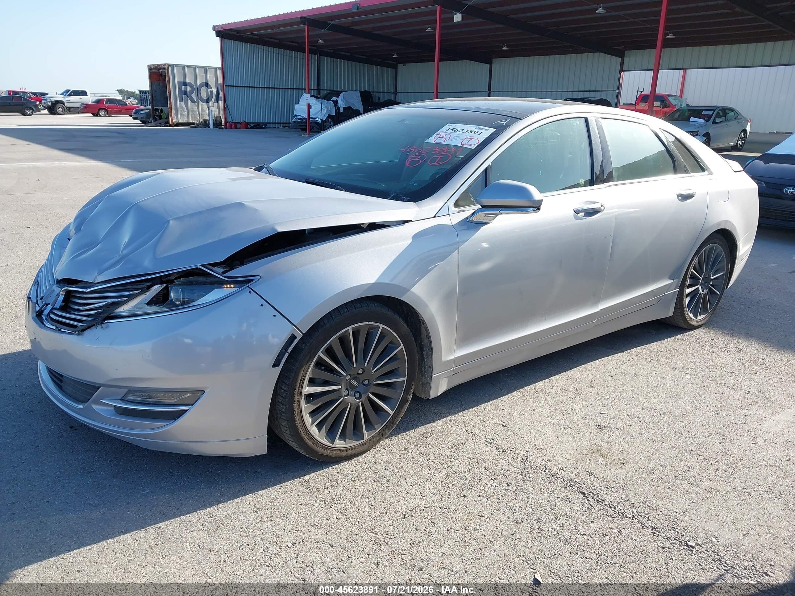 2016 Lincoln Mkz Hybrid Серебряный vin: 3LN6L2LU4GR627950