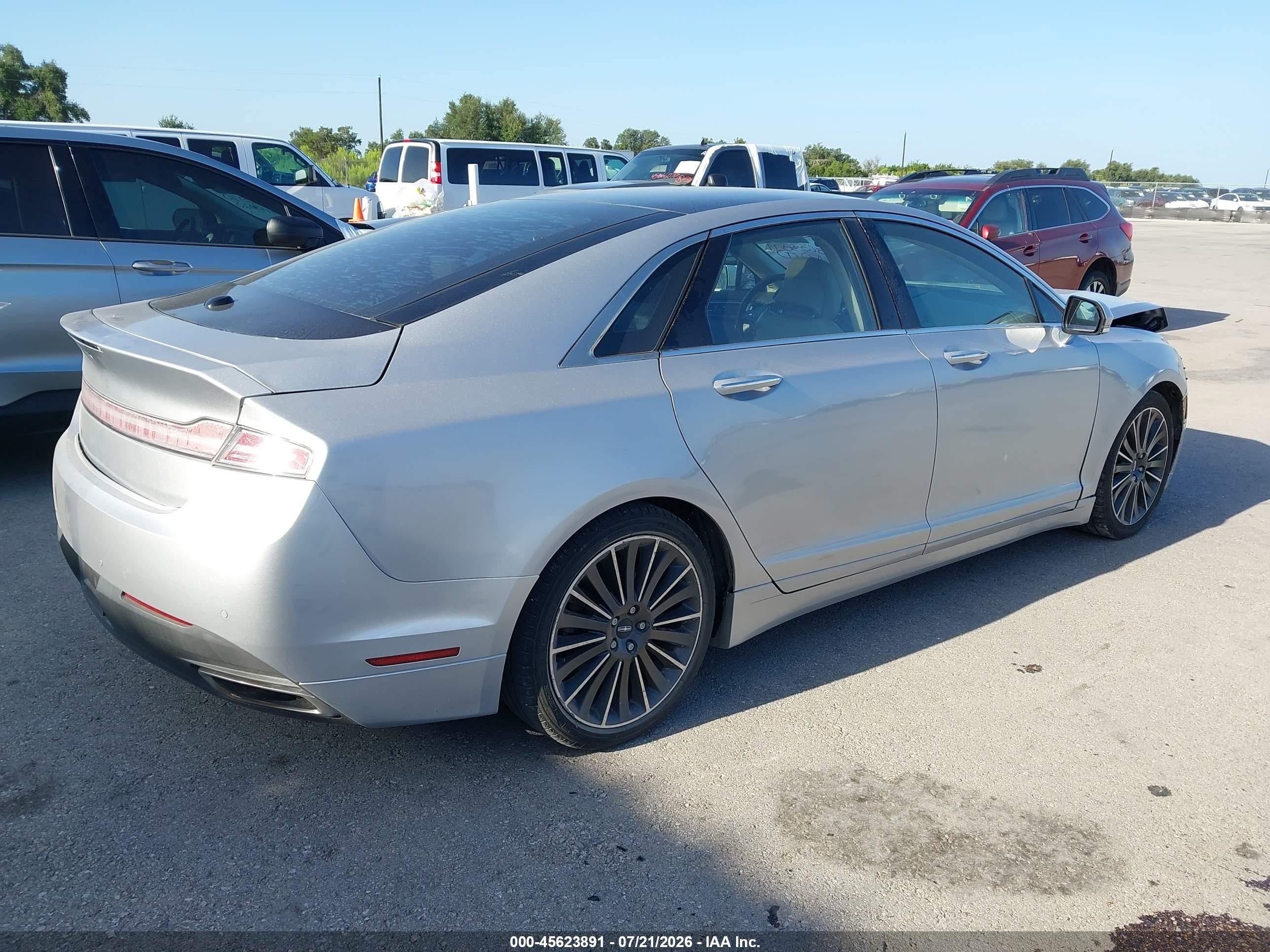 2016 Lincoln Mkz Hybrid Серебряный vin: 3LN6L2LU4GR627950