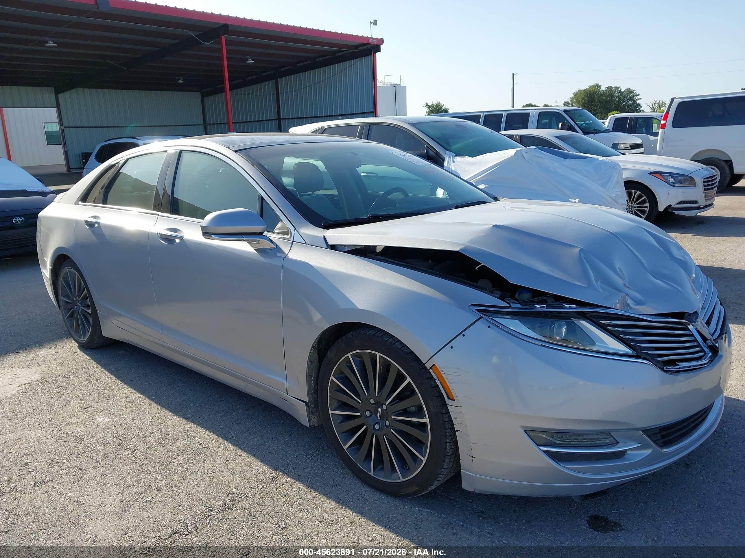 2016 Lincoln Mkz Hybrid Серебряный vin: 3LN6L2LU4GR627950