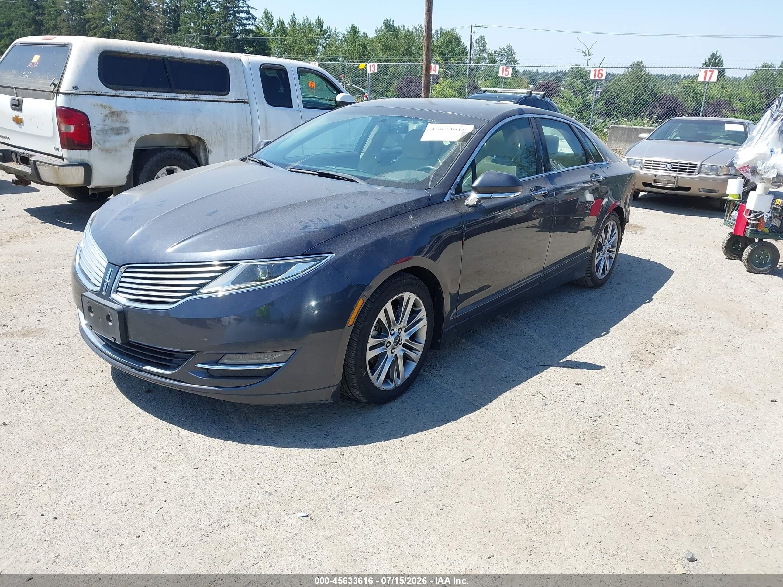 2013 Lincoln Mkz Hybrid   Gray vin: 3LN6L2LU5DR802654