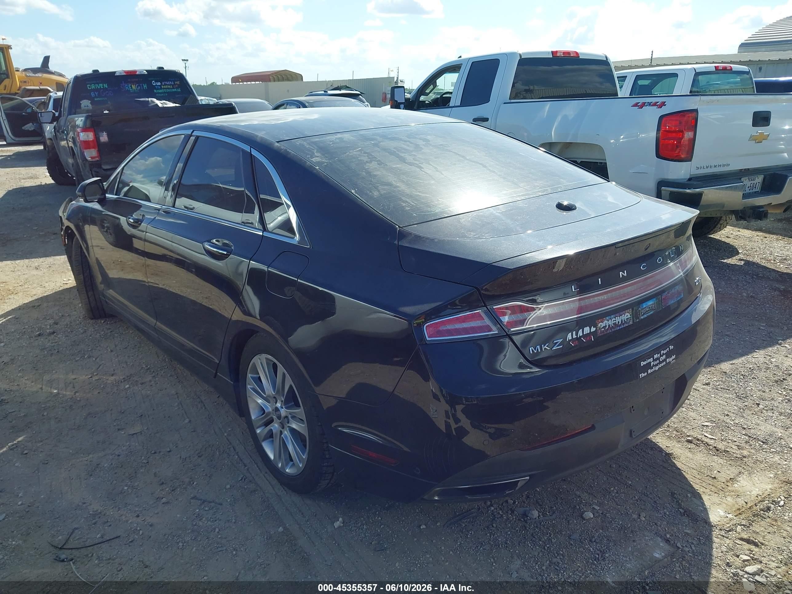 2013 Lincoln Mkz Hybrid   Black vin: 3LN6L2LU5DR821673