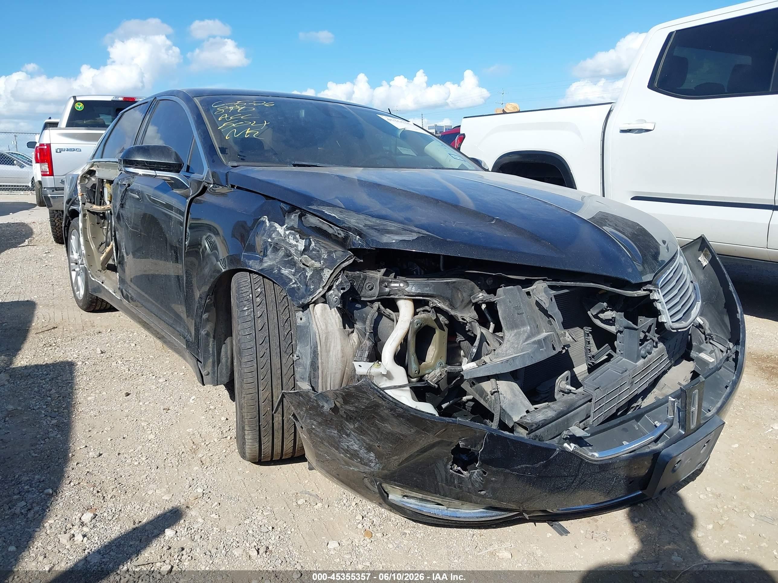 2013 Lincoln Mkz Hybrid   Black vin: 3LN6L2LU5DR821673