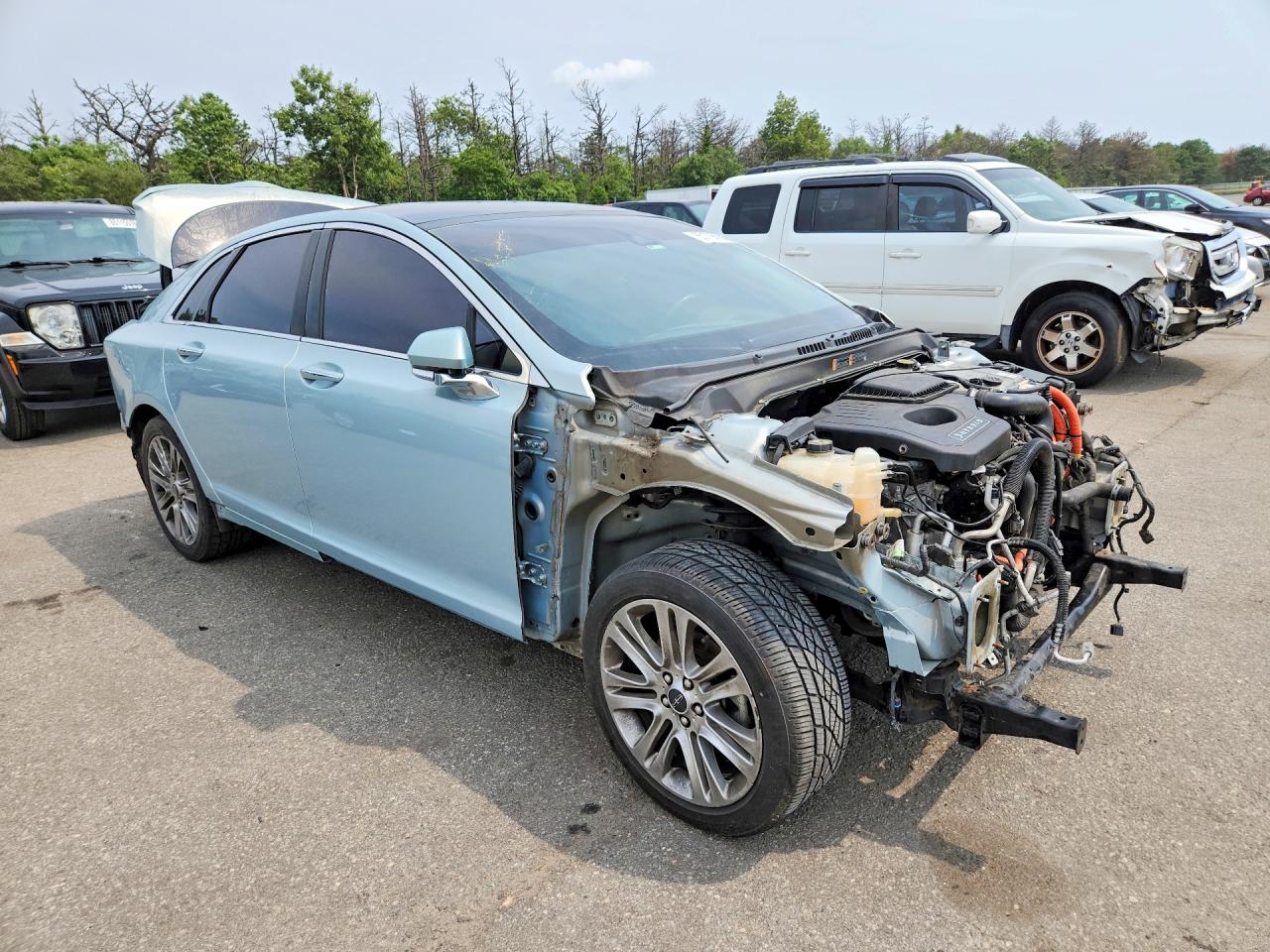 2014 Lincoln Mkz Hybrid Turquoise vin: 3LN6L2LU5ER809556