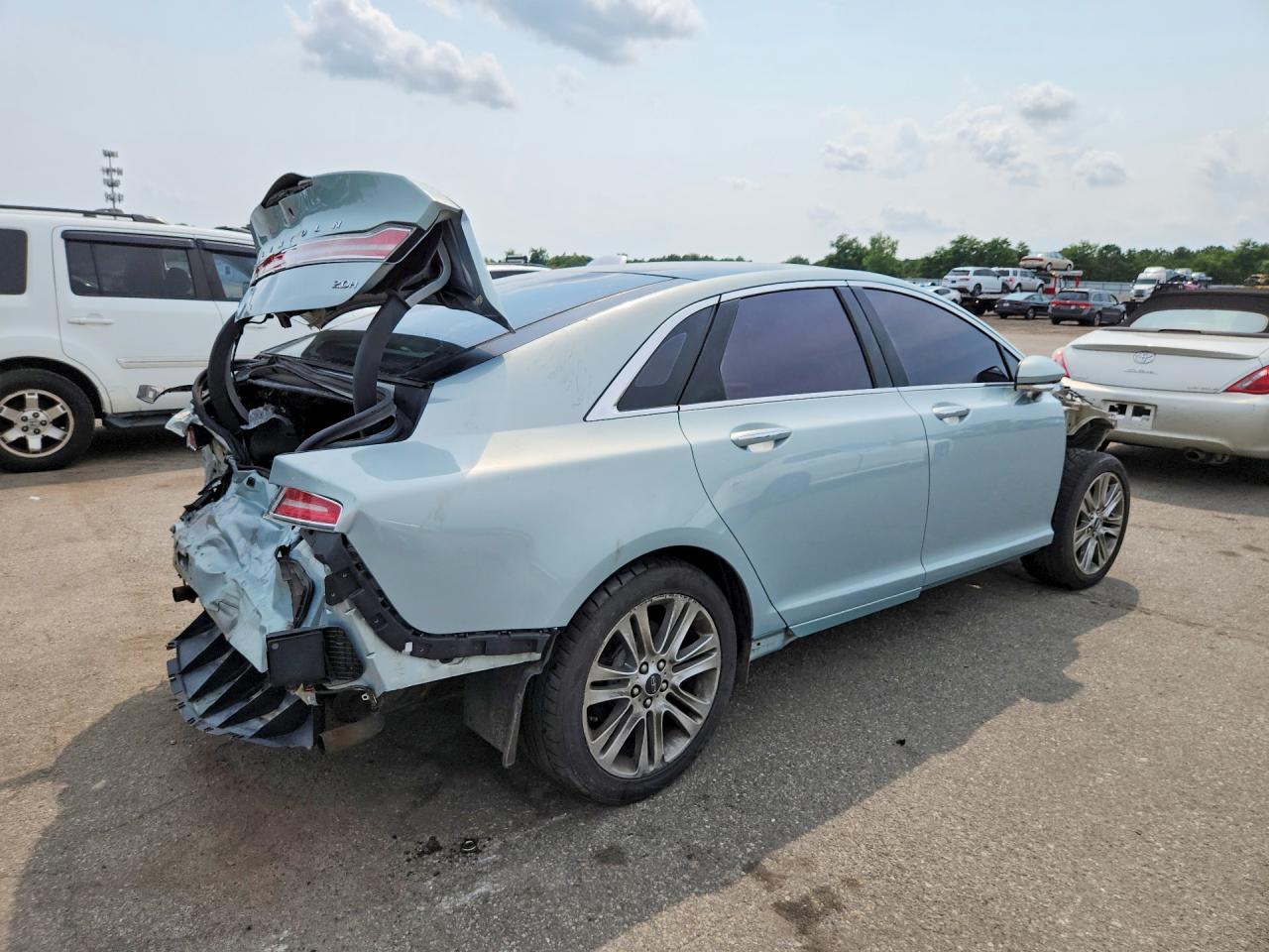 2014 Lincoln Mkz Hybrid Turquoise vin: 3LN6L2LU5ER809556