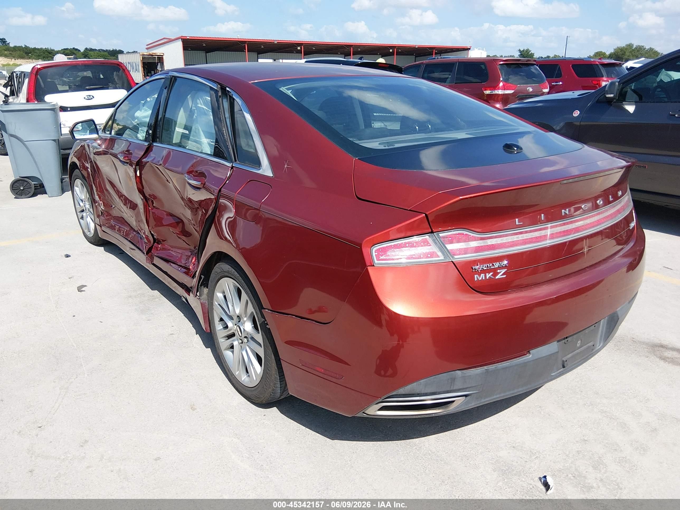 2014 Lincoln Mkz Hybrid   Red vin: 3LN6L2LU5ER822713
