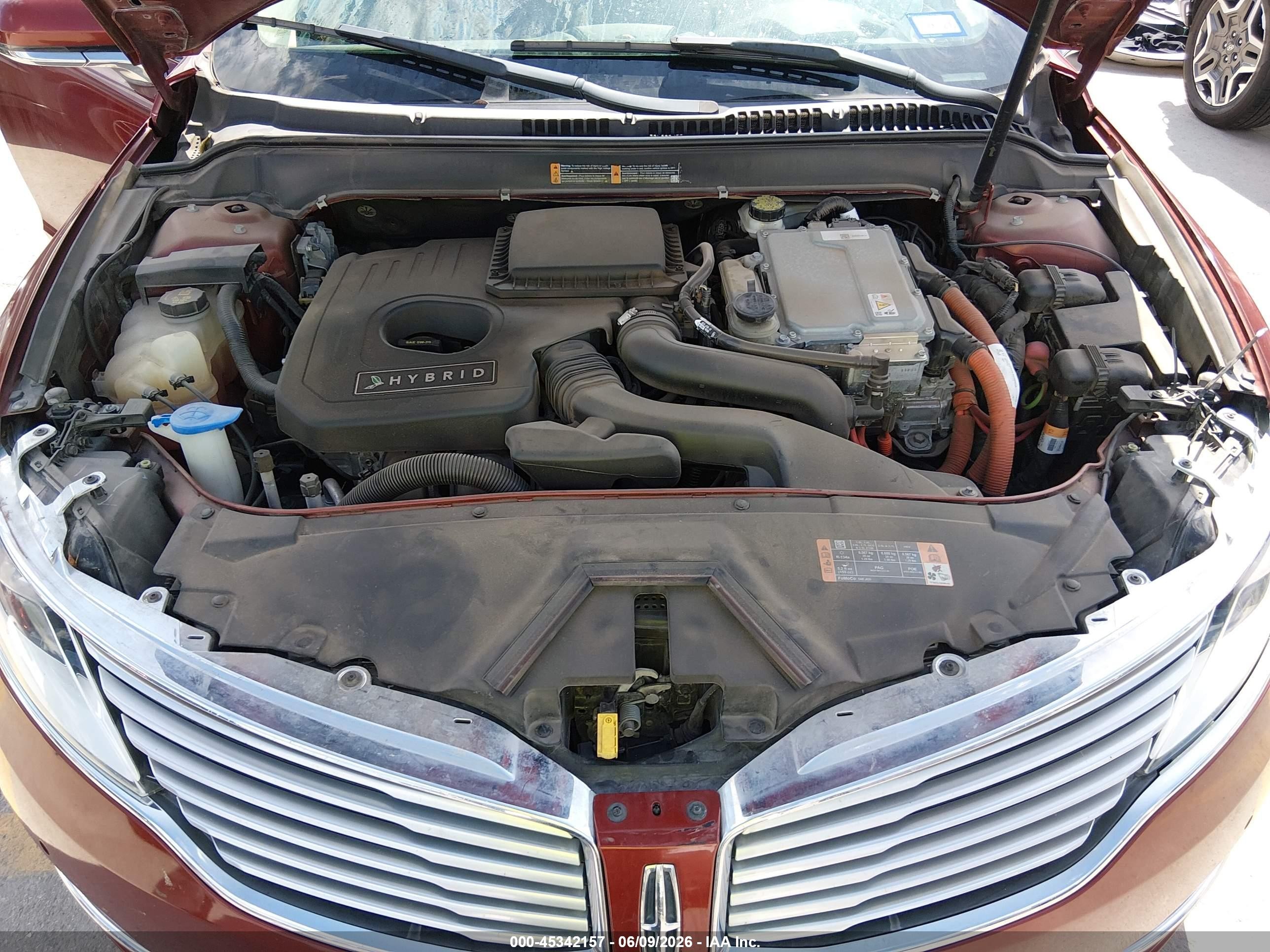 2014 Lincoln Mkz Hybrid   Red vin: 3LN6L2LU5ER822713