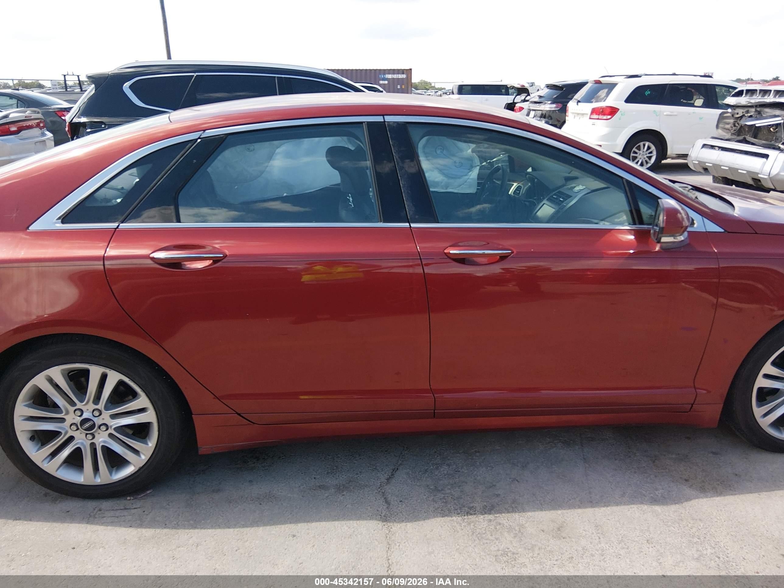 2014 Lincoln Mkz Hybrid   Red vin: 3LN6L2LU5ER822713