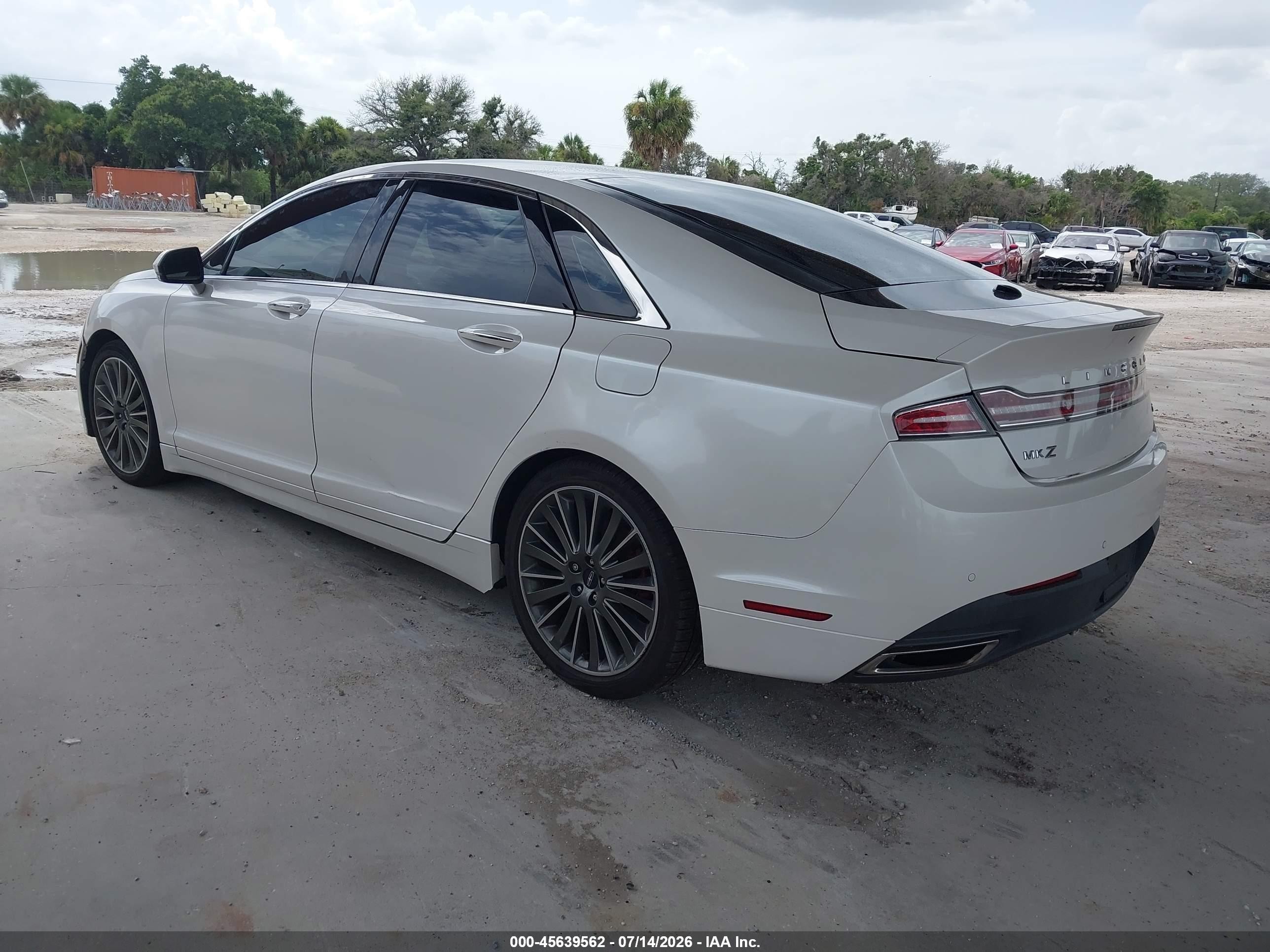 2015 Lincoln Mkz Hybrid White vin: 3LN6L2LU5FR607317