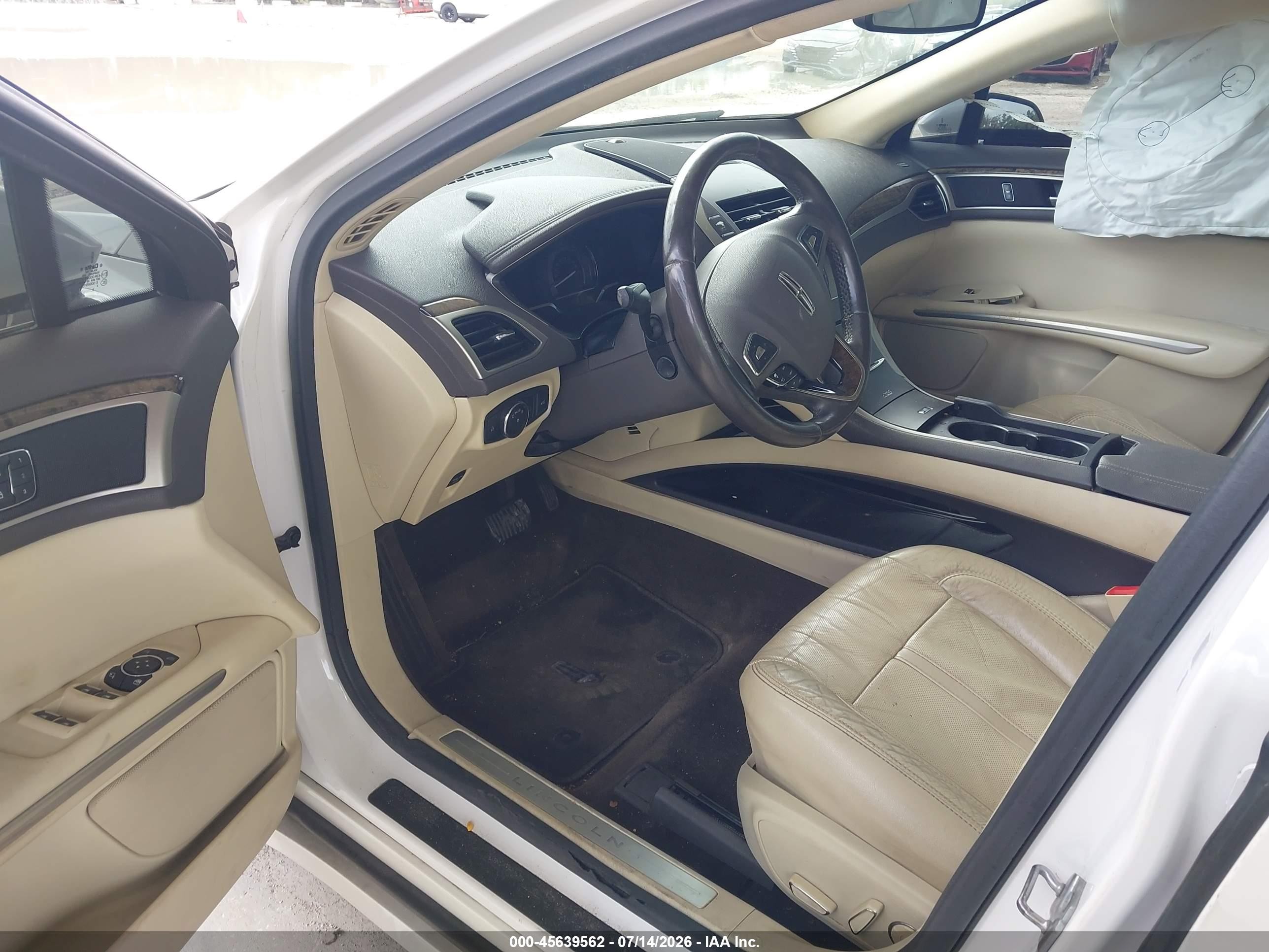 2015 Lincoln Mkz Hybrid White vin: 3LN6L2LU5FR607317