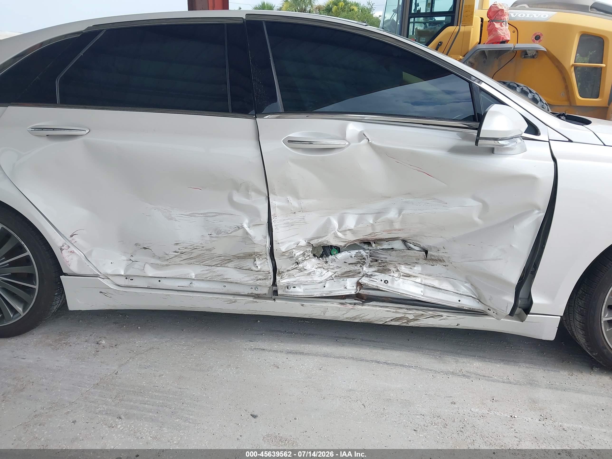 2015 Lincoln Mkz Hybrid White vin: 3LN6L2LU5FR607317