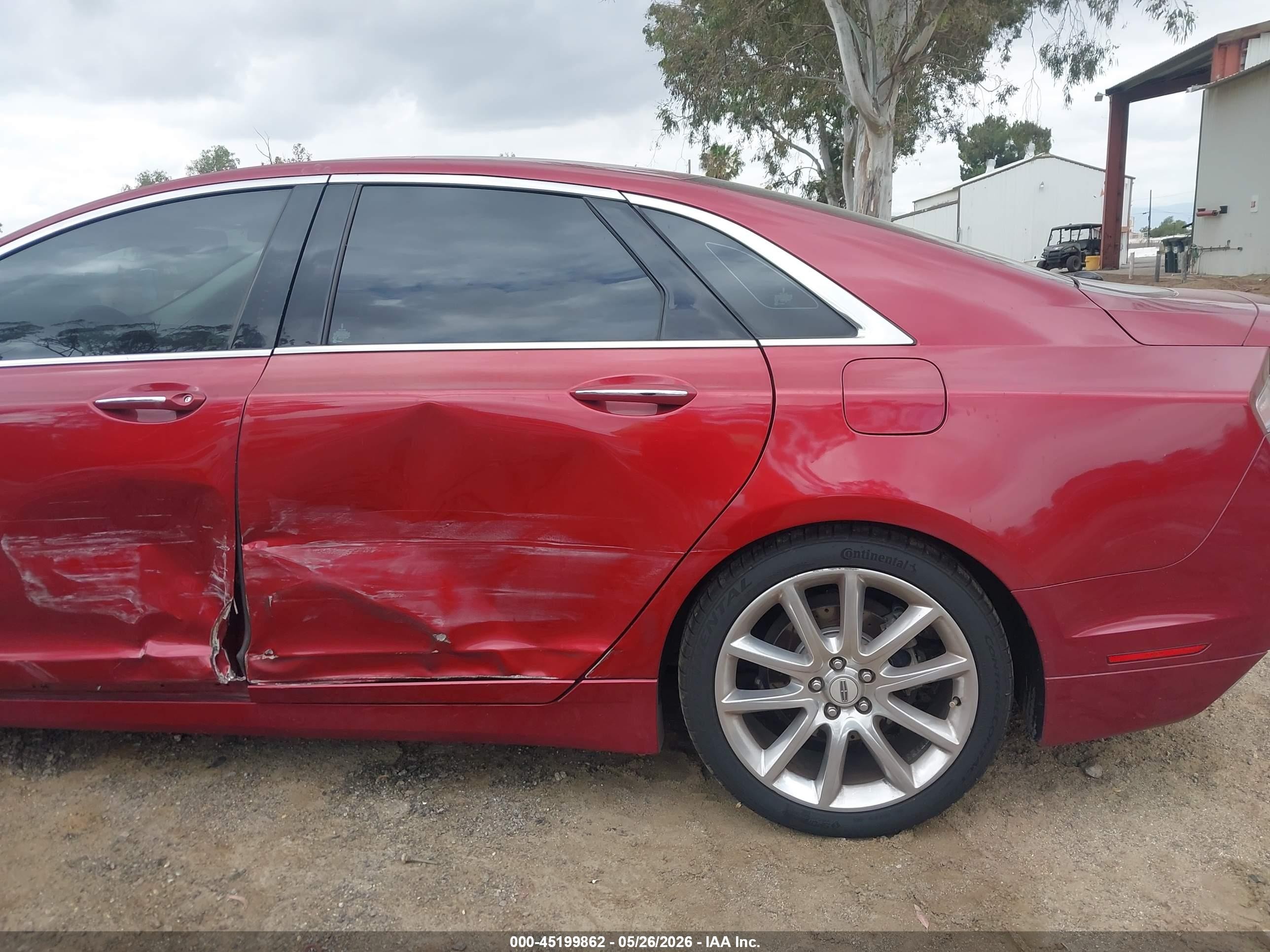 2015 Lincoln Mkz Hybrid Red vin: 3LN6L2LU5FR627910