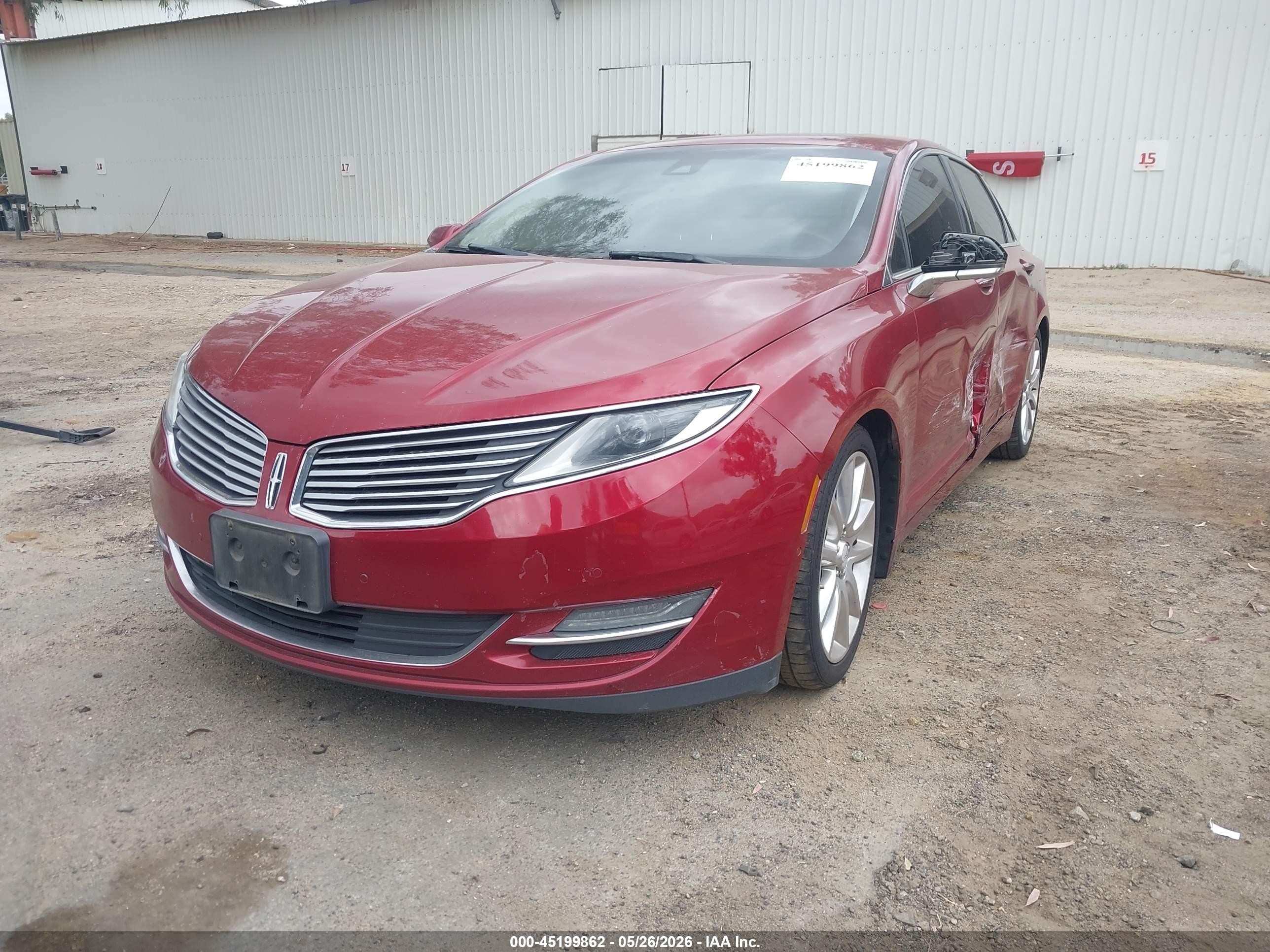 2015 Lincoln Mkz Hybrid Red vin: 3LN6L2LU5FR627910