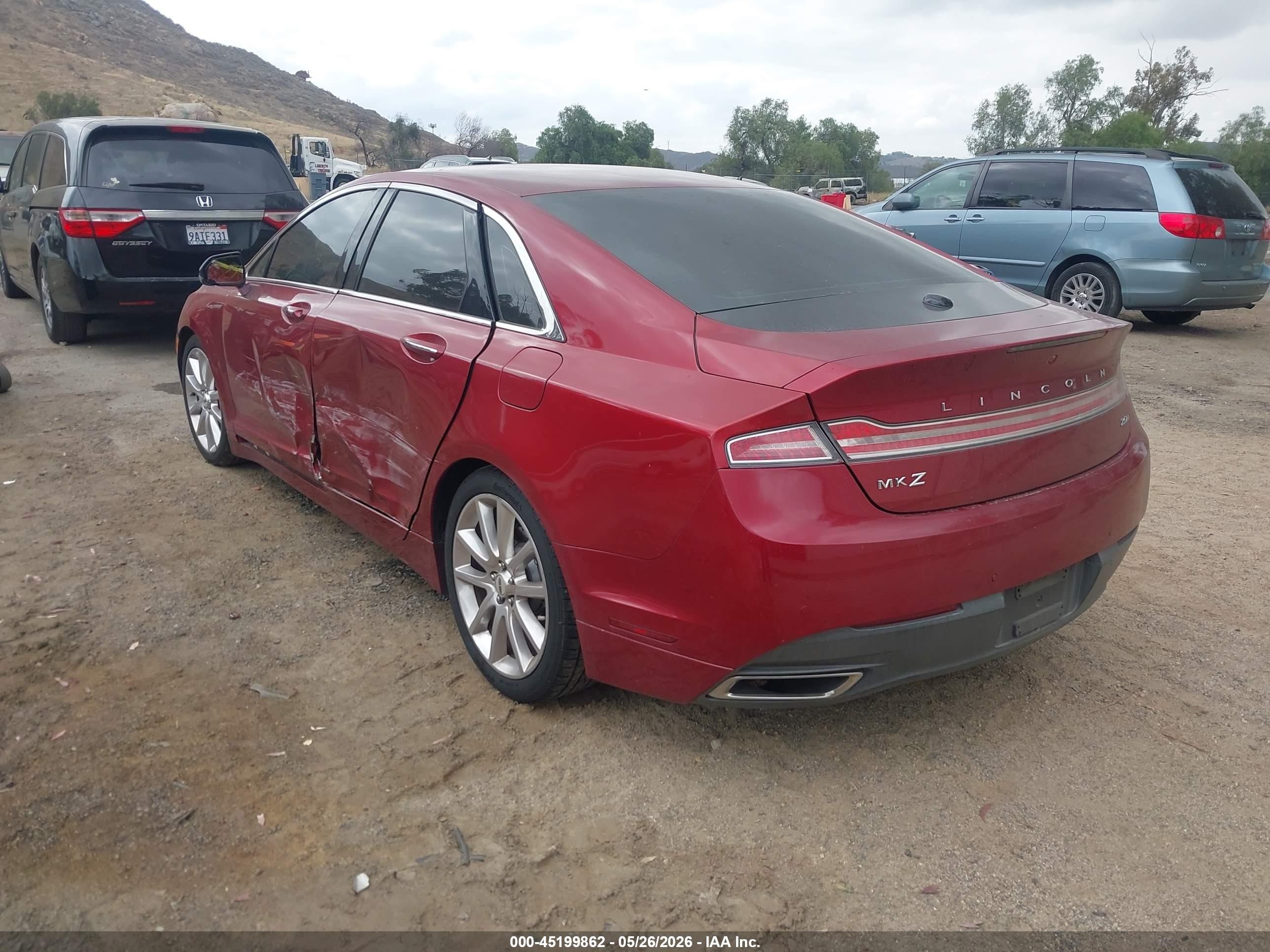 2015 Lincoln Mkz Hybrid Red vin: 3LN6L2LU5FR627910